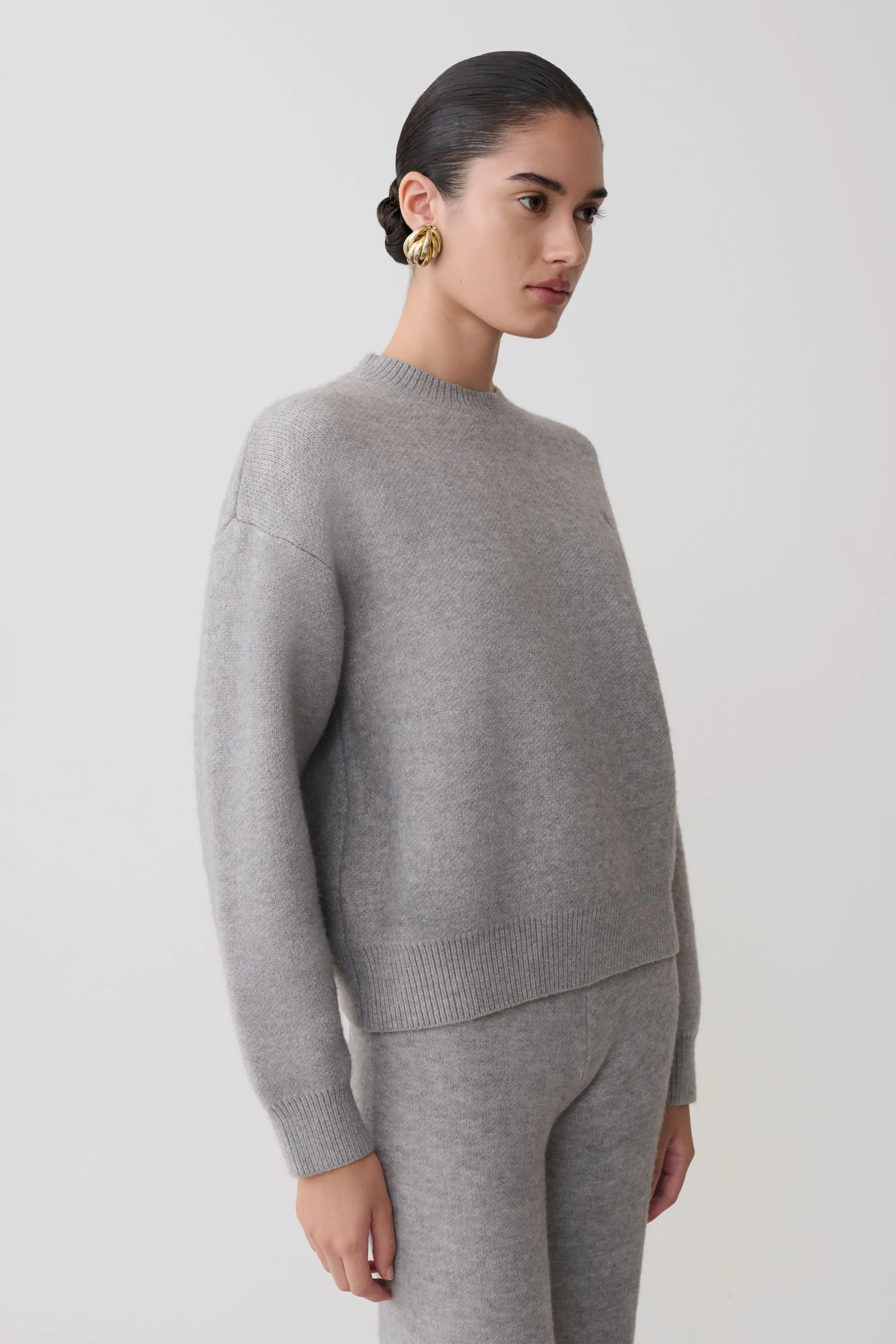 Lulu Oversized Knit Jumper - Grey Marle sold by Meshki product image thumbnail 3