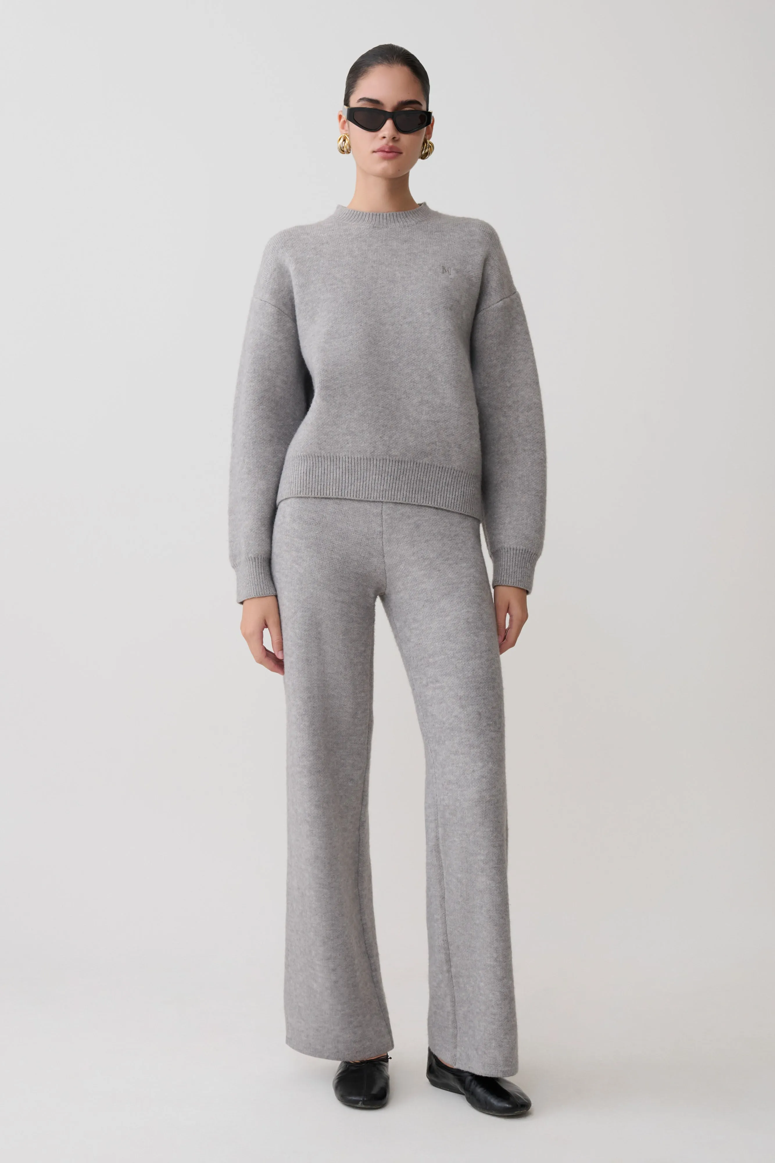 Lulu Oversized Knit Jumper - Grey Marle sold by Meshki product image thumbnail 4