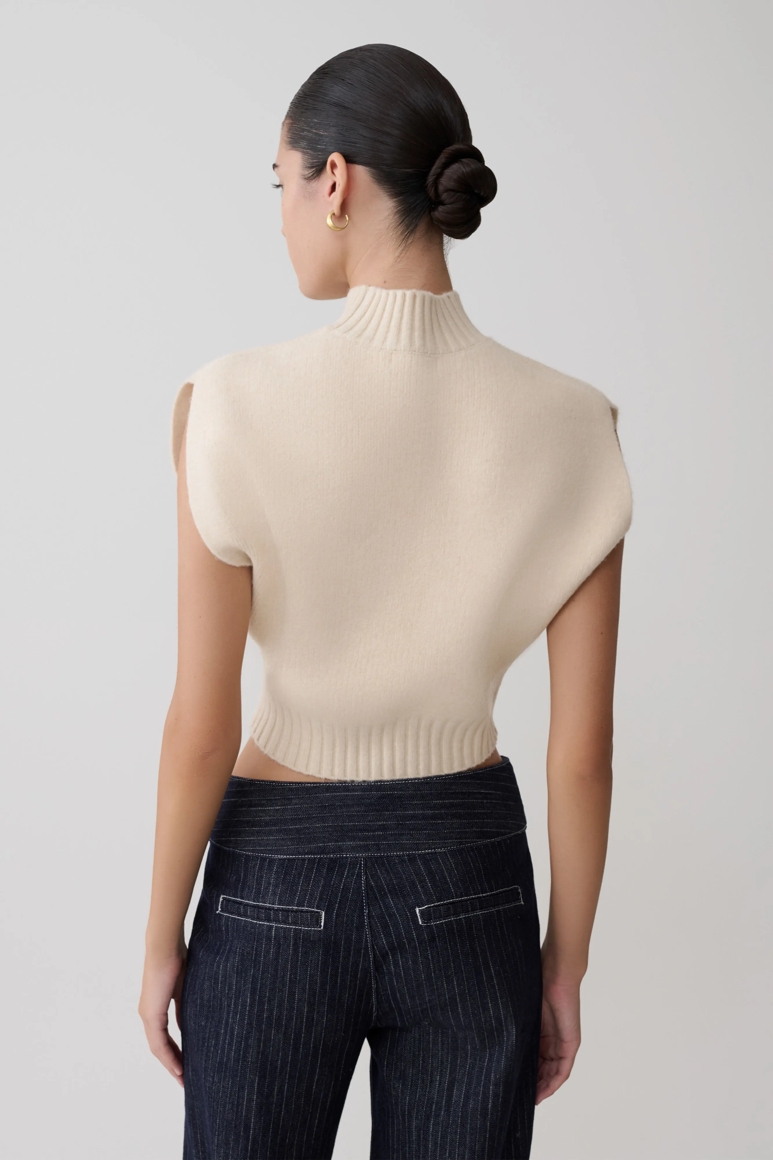 Niko Knit Oversized Top - Ivory sold by Meshki product image thumbnail 2