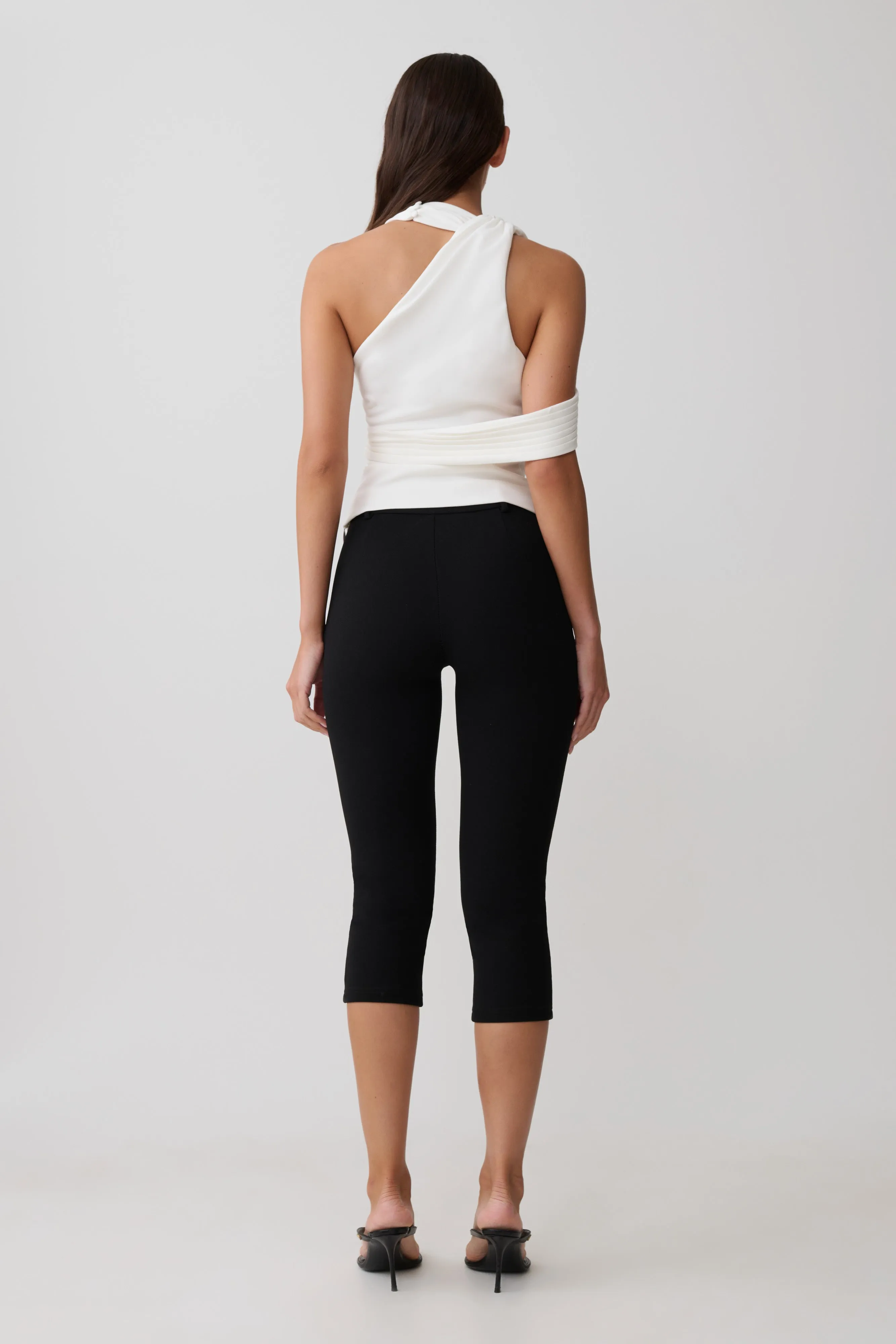Sable Crossover Crepe Halter Top - White sold by Meshki product image thumbnail 5