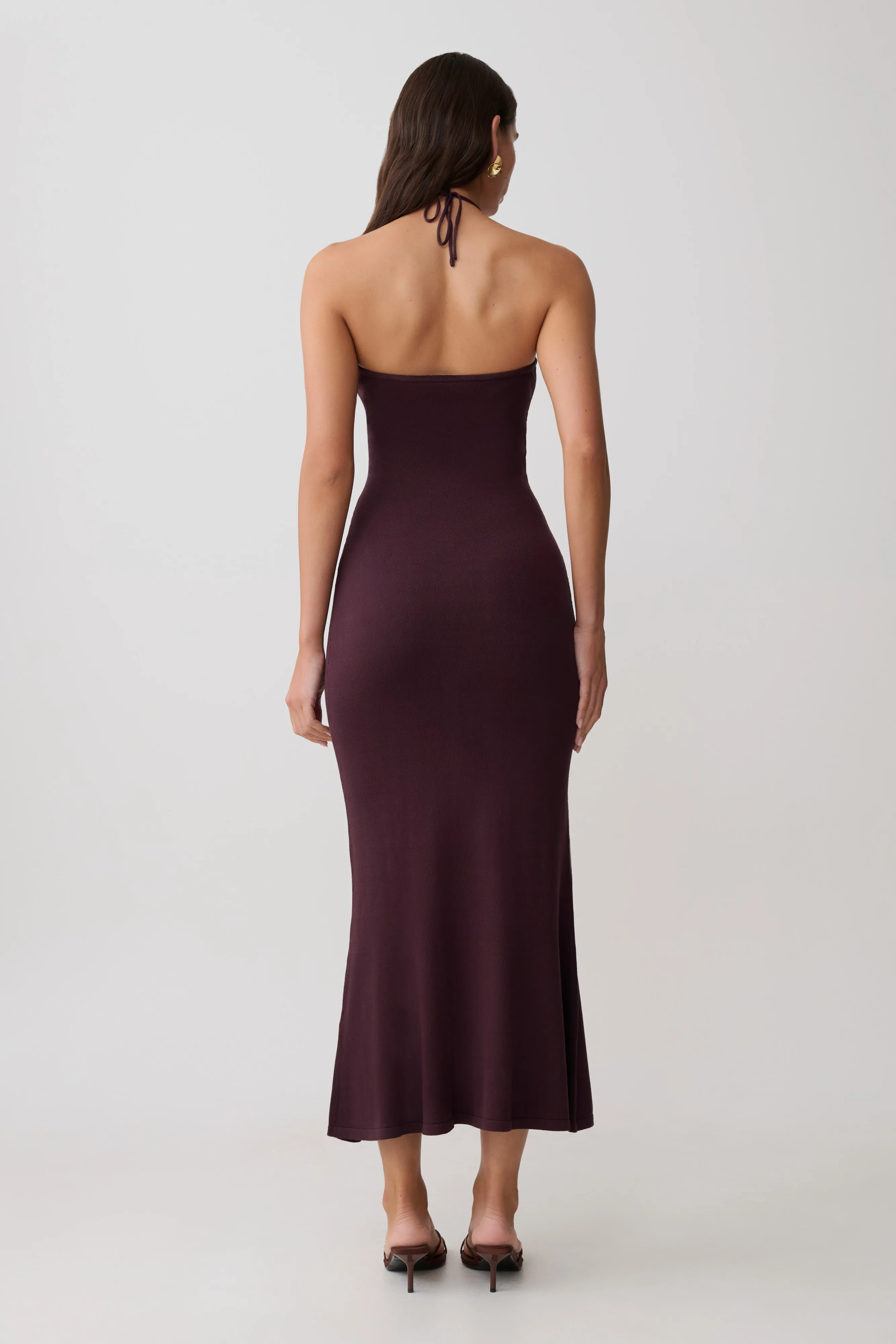 Dimitri Knit Midi Dress - Chocolate sold by Meshki product image thumbnail 2