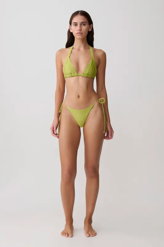 Blossom Side Tie Bikini Bottom - Green made by Meshki
