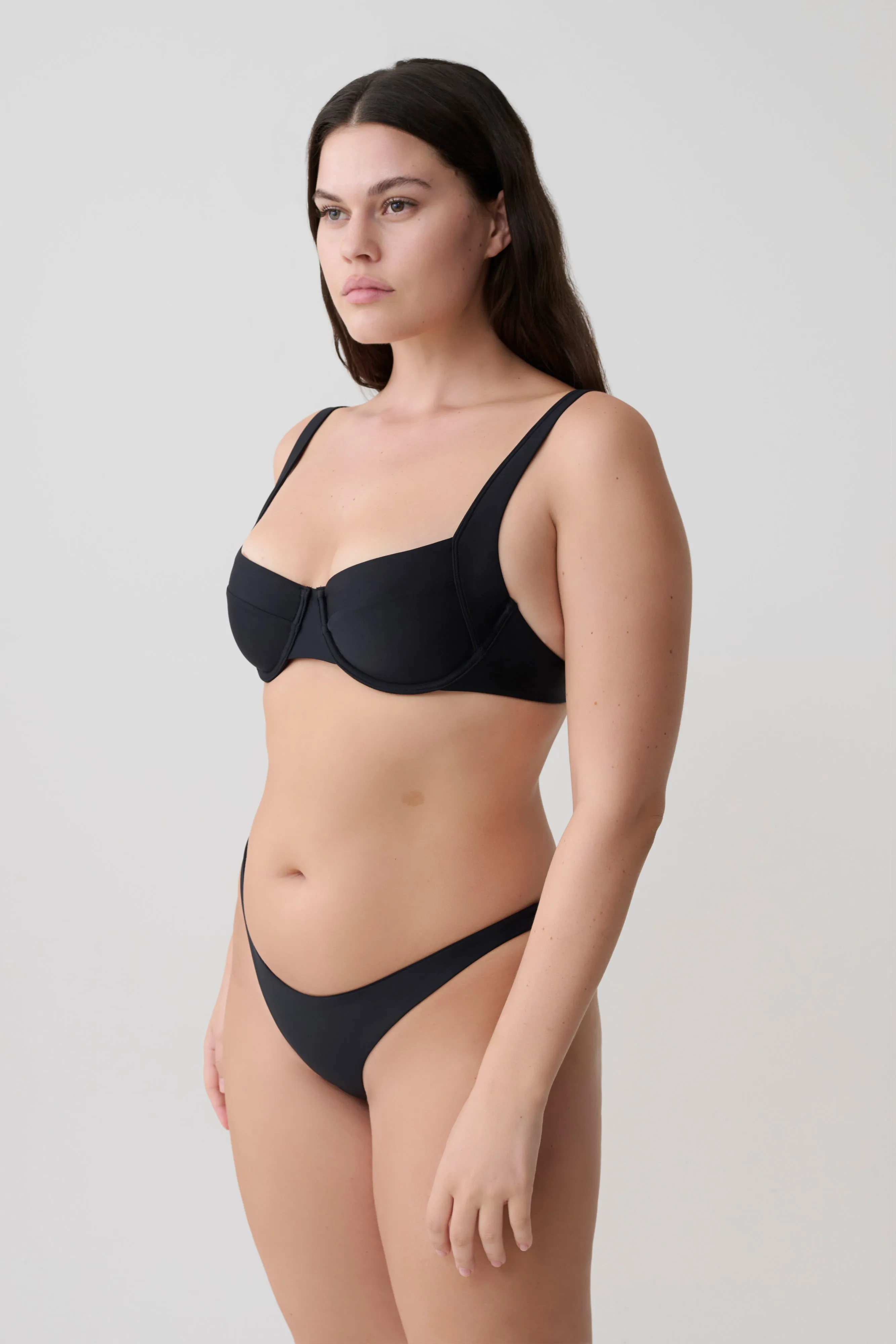 Abra Underwire Apex Bikini Top - Black sold by Meshki product image thumbnail 5