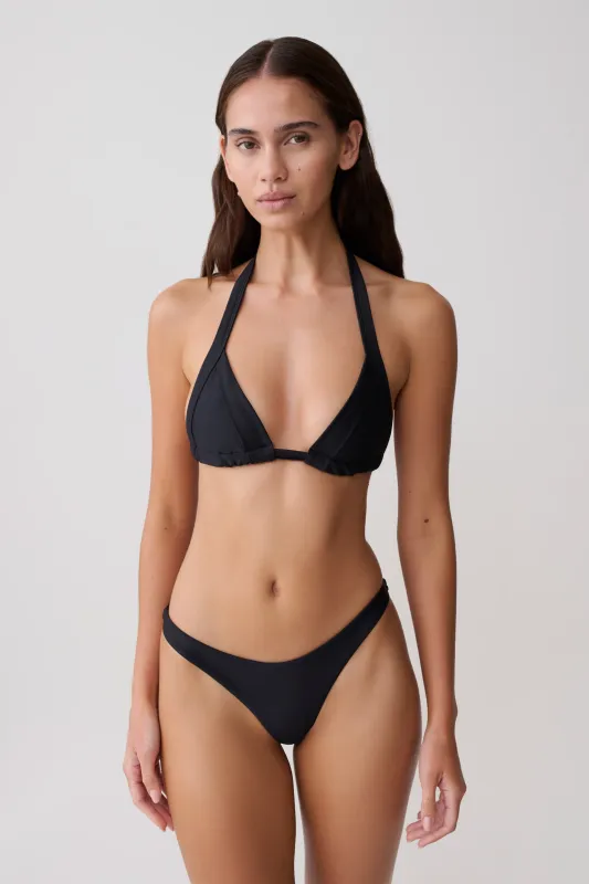 Fern Triangle Bikini Top - Black made by Meshki