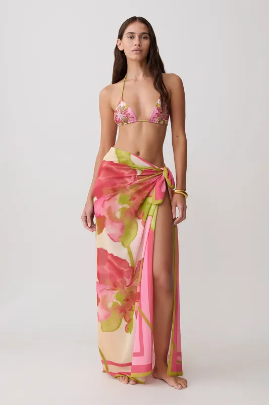 Nena Printed Sarong - Camillea Flower Print made by Meshki
