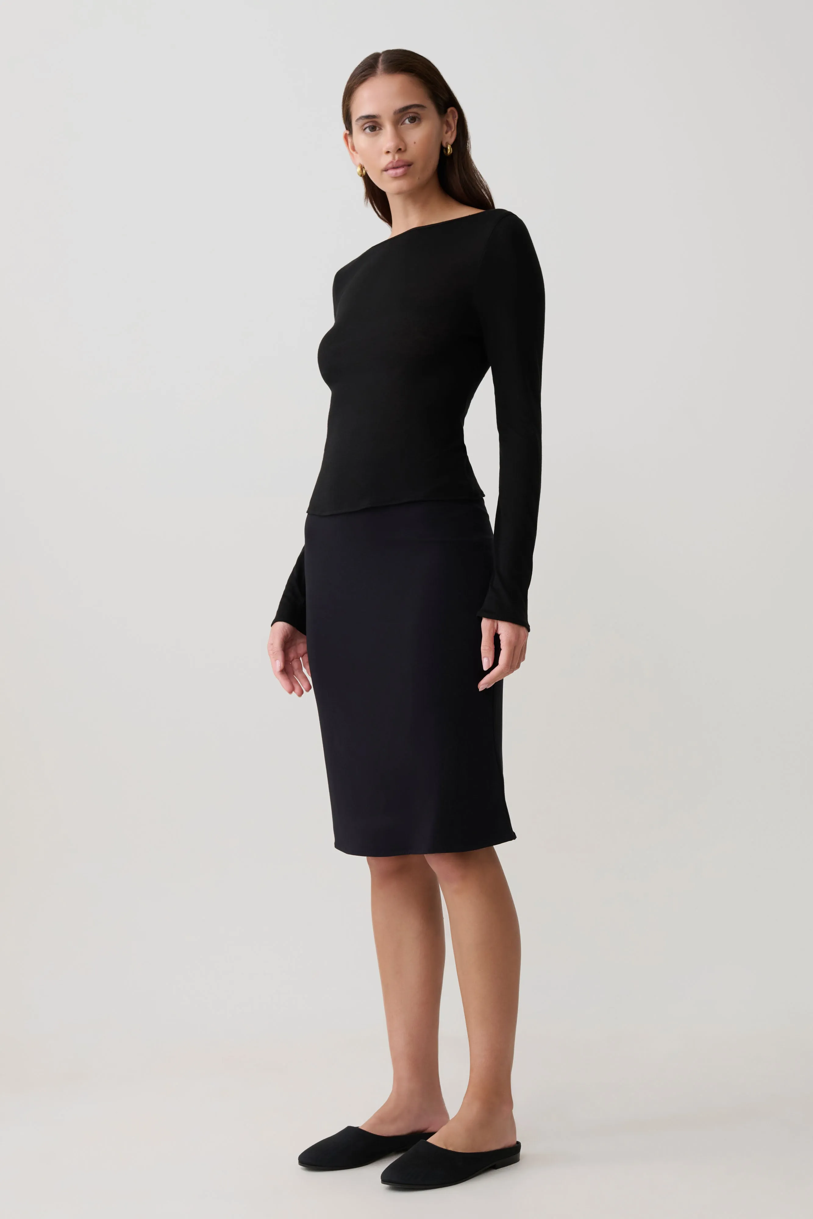 Coraline Long Sleeve Sheer Top - Black sold by Meshki product image thumbnail 4