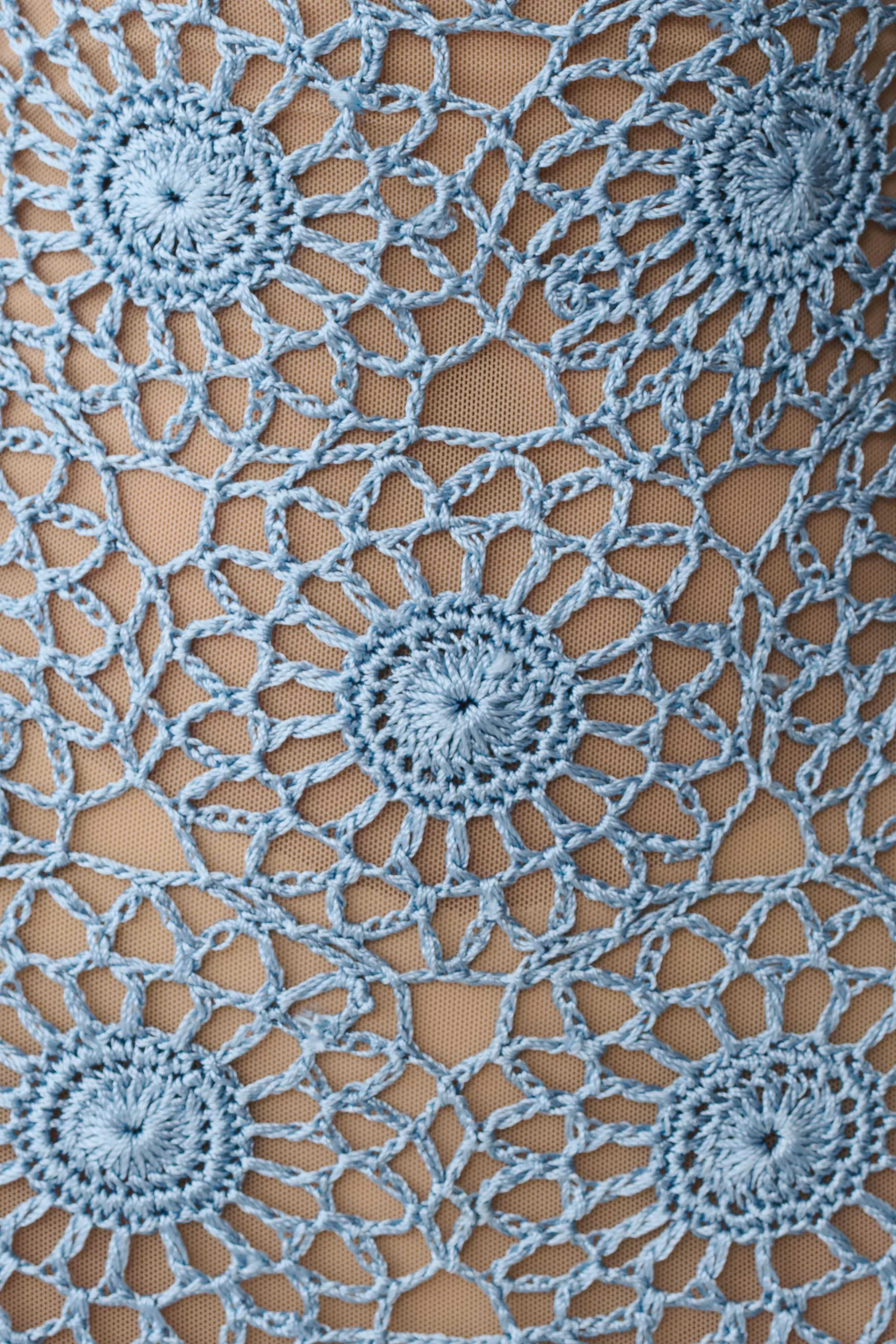 Sam Halter Hand Crochet Maxi Dress - Periwinkle sold by Meshki product image thumbnail 4