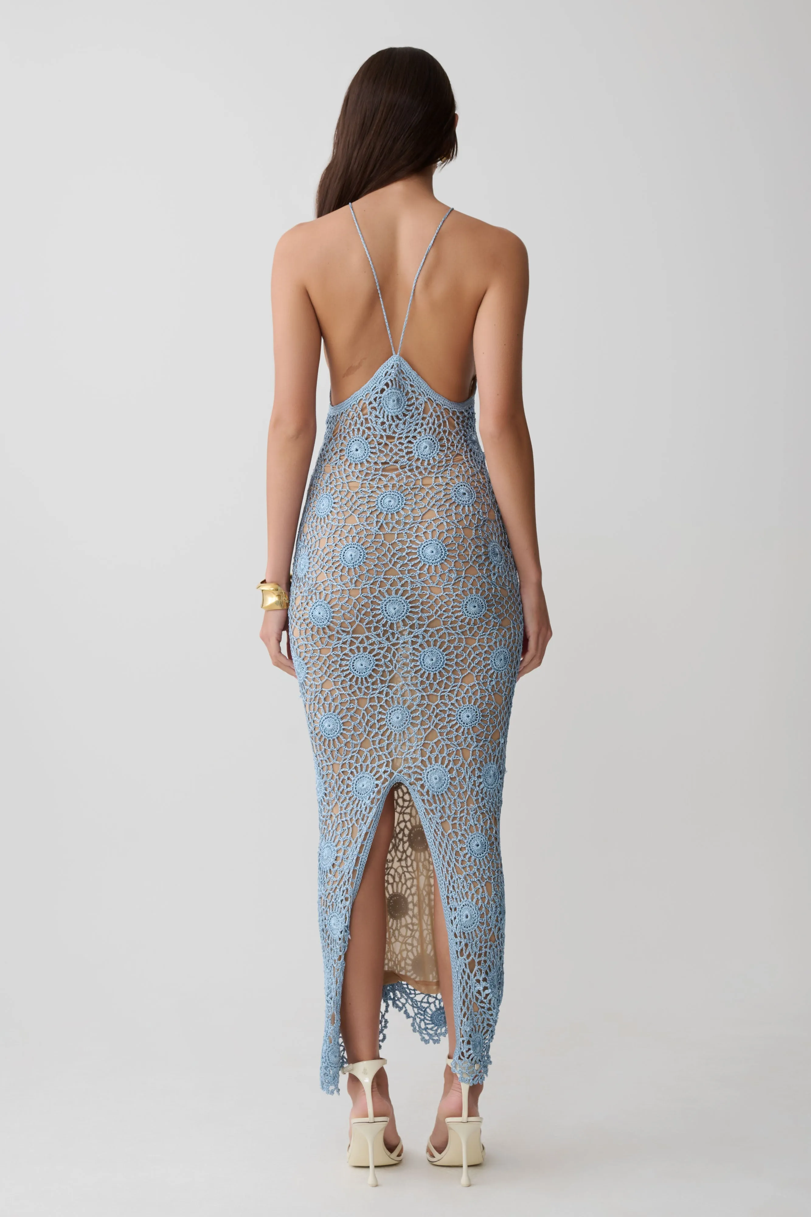Sam Halter Hand Crochet Maxi Dress - Periwinkle sold by Meshki product image thumbnail 2