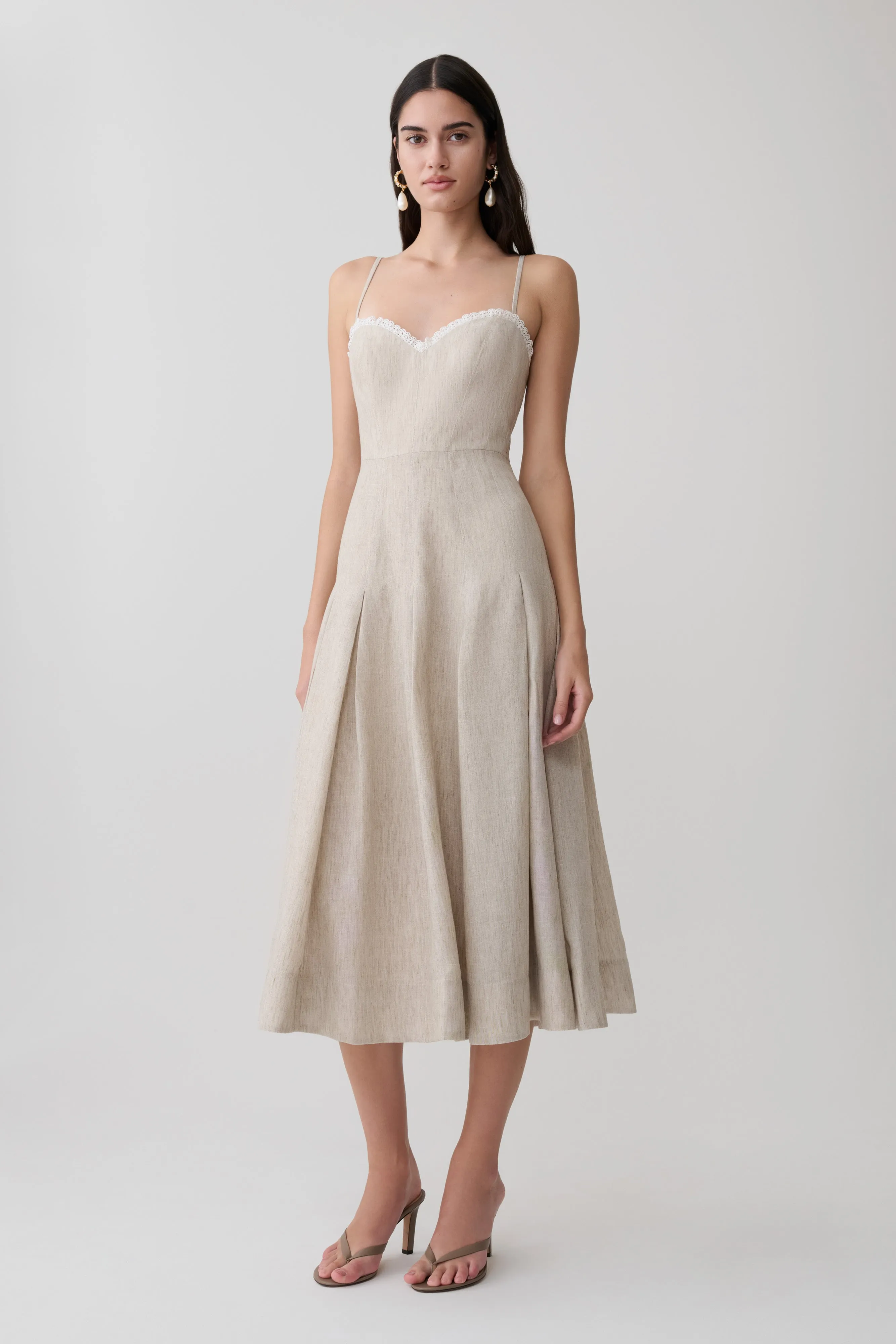 Taylor Midi Dress - Natural sold by Meshki product image thumbnail 3