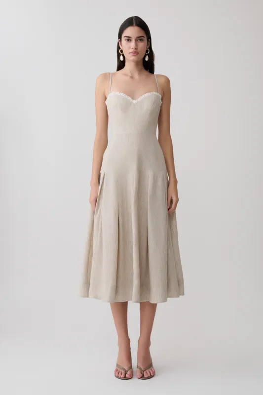 Taylor Midi Dress - Natural made by Meshki