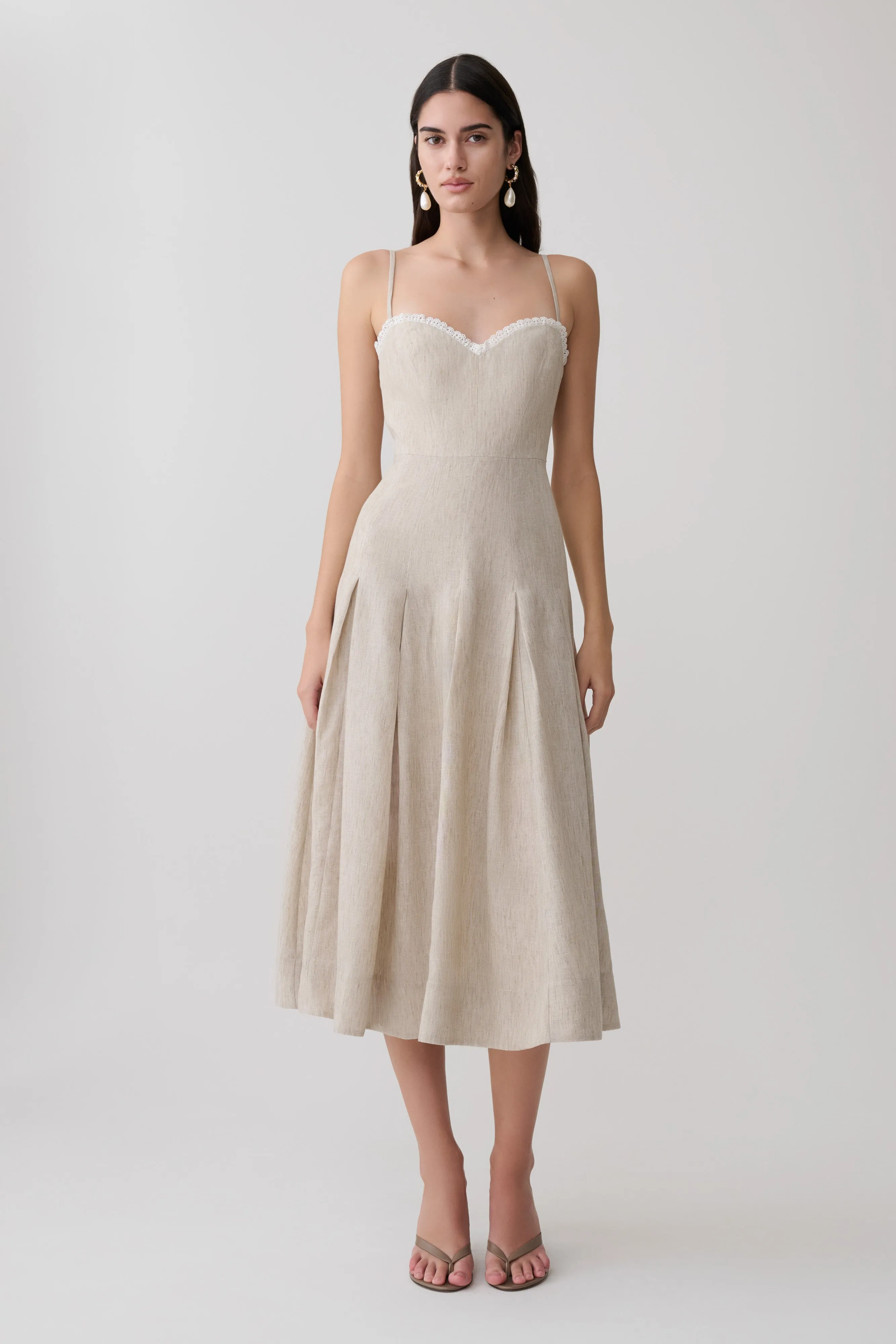 Taylor Midi Dress - Natural sold by Meshki product image thumbnail 2