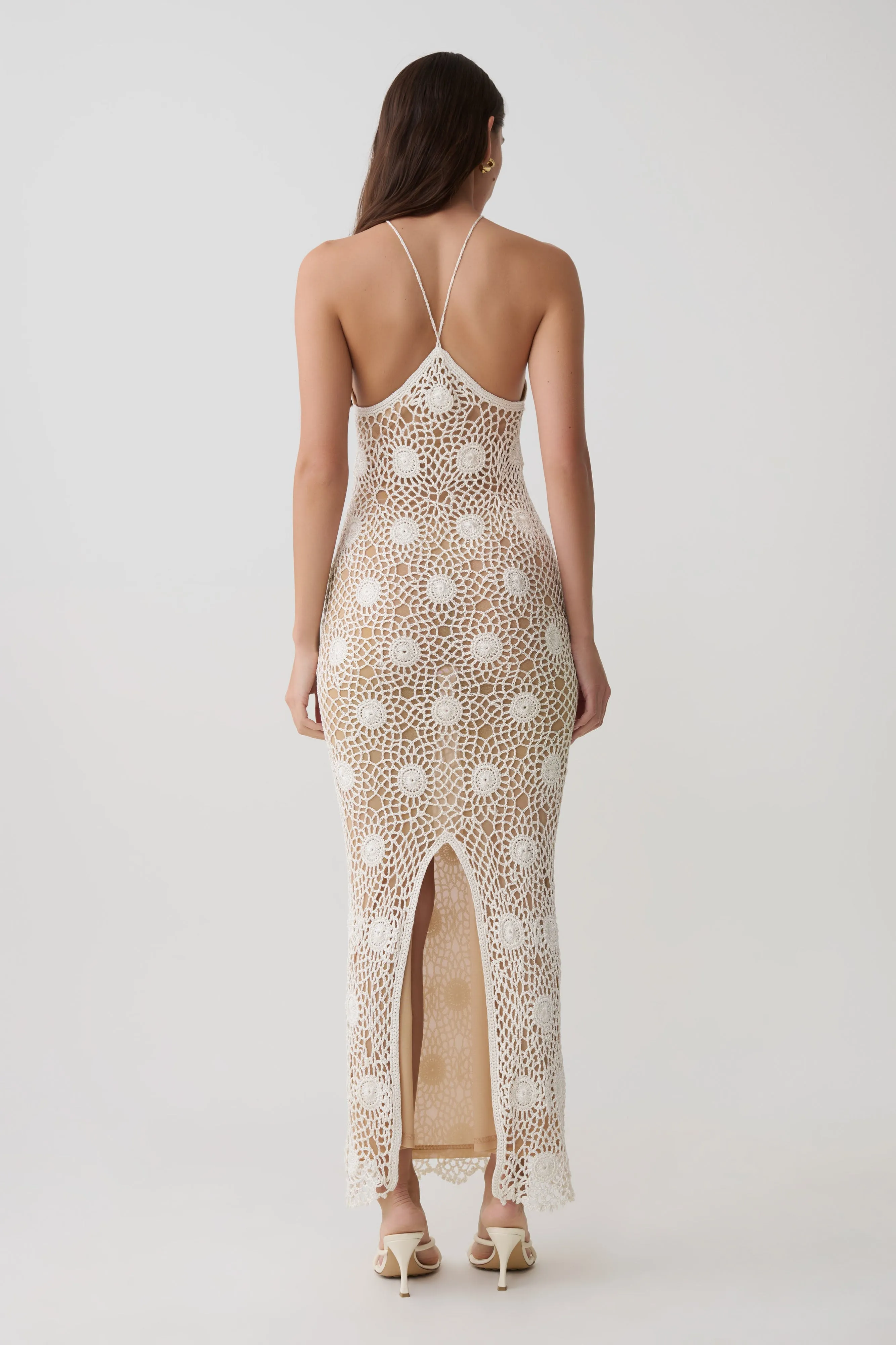 Sam Halter Hand Crochet Maxi Dress - Ivory sold by Meshki product image thumbnail 2