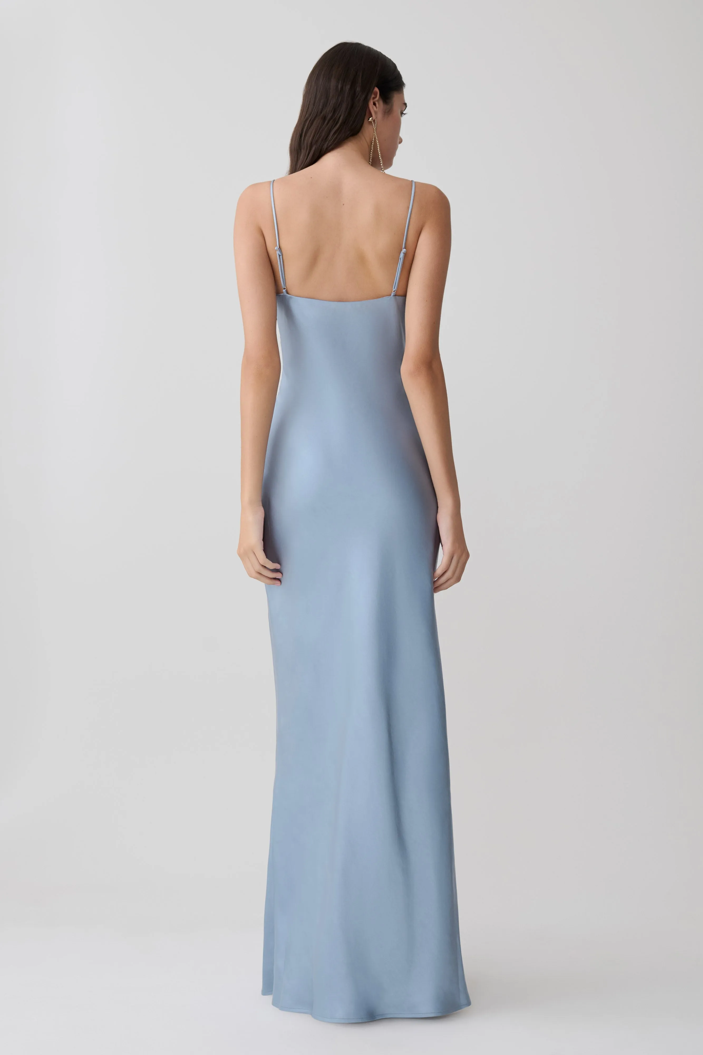 Martinne Chiffon Cape Maxi Dress - Arctic Blue sold by Meshki product image thumbnail 5