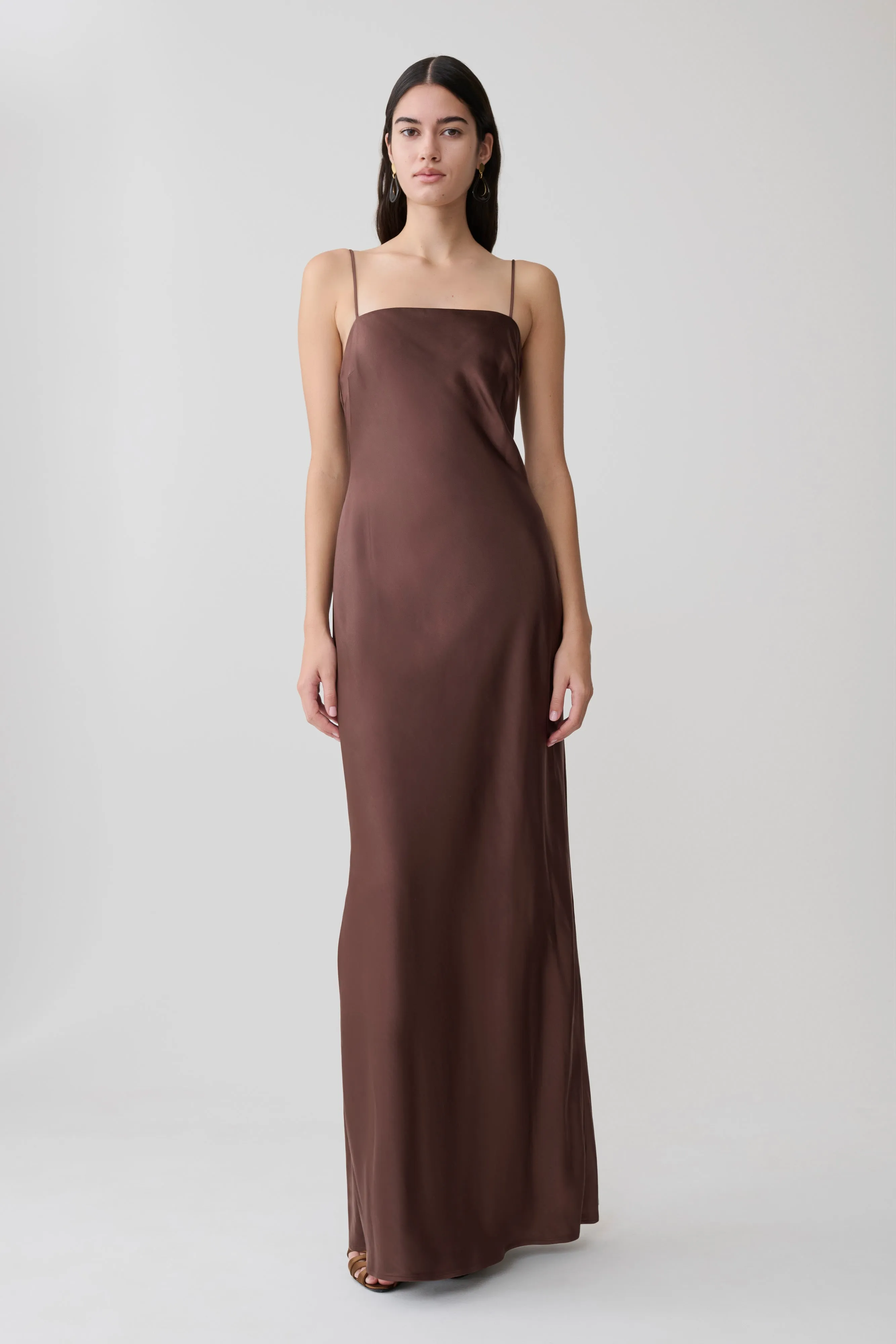 Martinne Chiffon Overlay Maxi Dress - Mocha sold by Meshki product image thumbnail 4