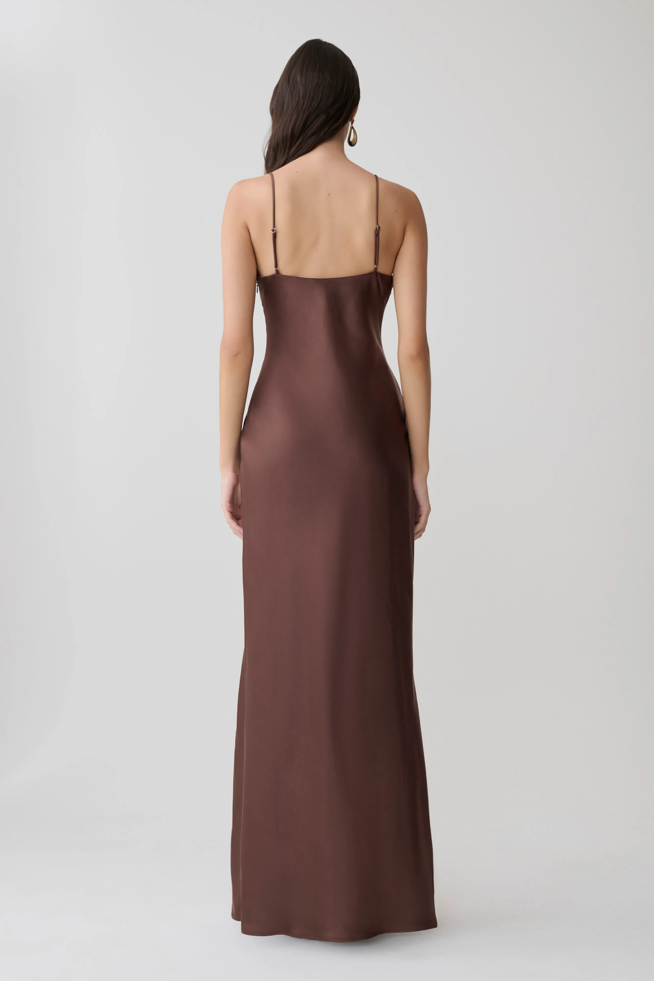 Martinne Chiffon Overlay Maxi Dress - Mocha sold by Meshki product image thumbnail 5