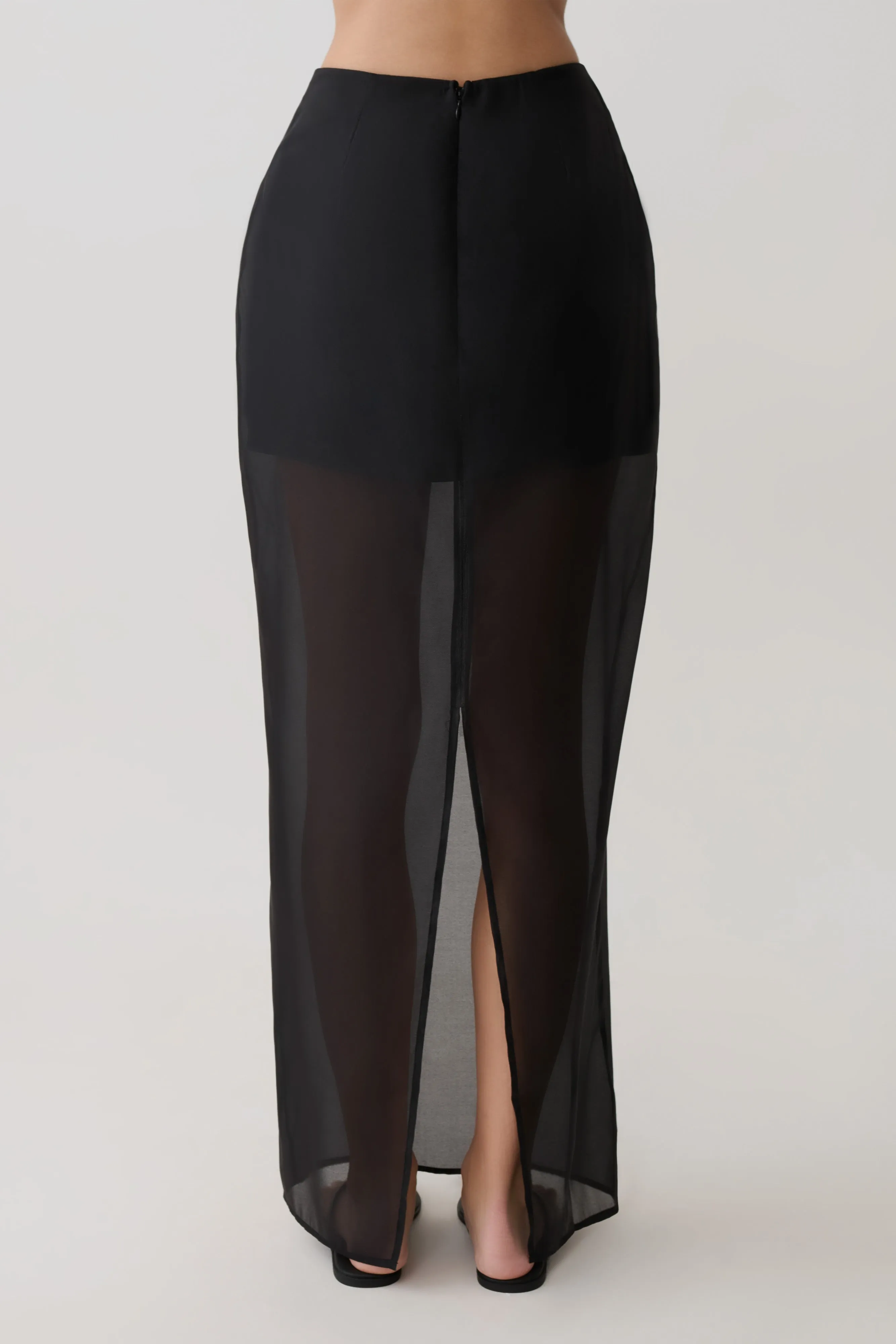 Ximena Organza Maxi Skirt - Black sold by Meshki product image thumbnail 5