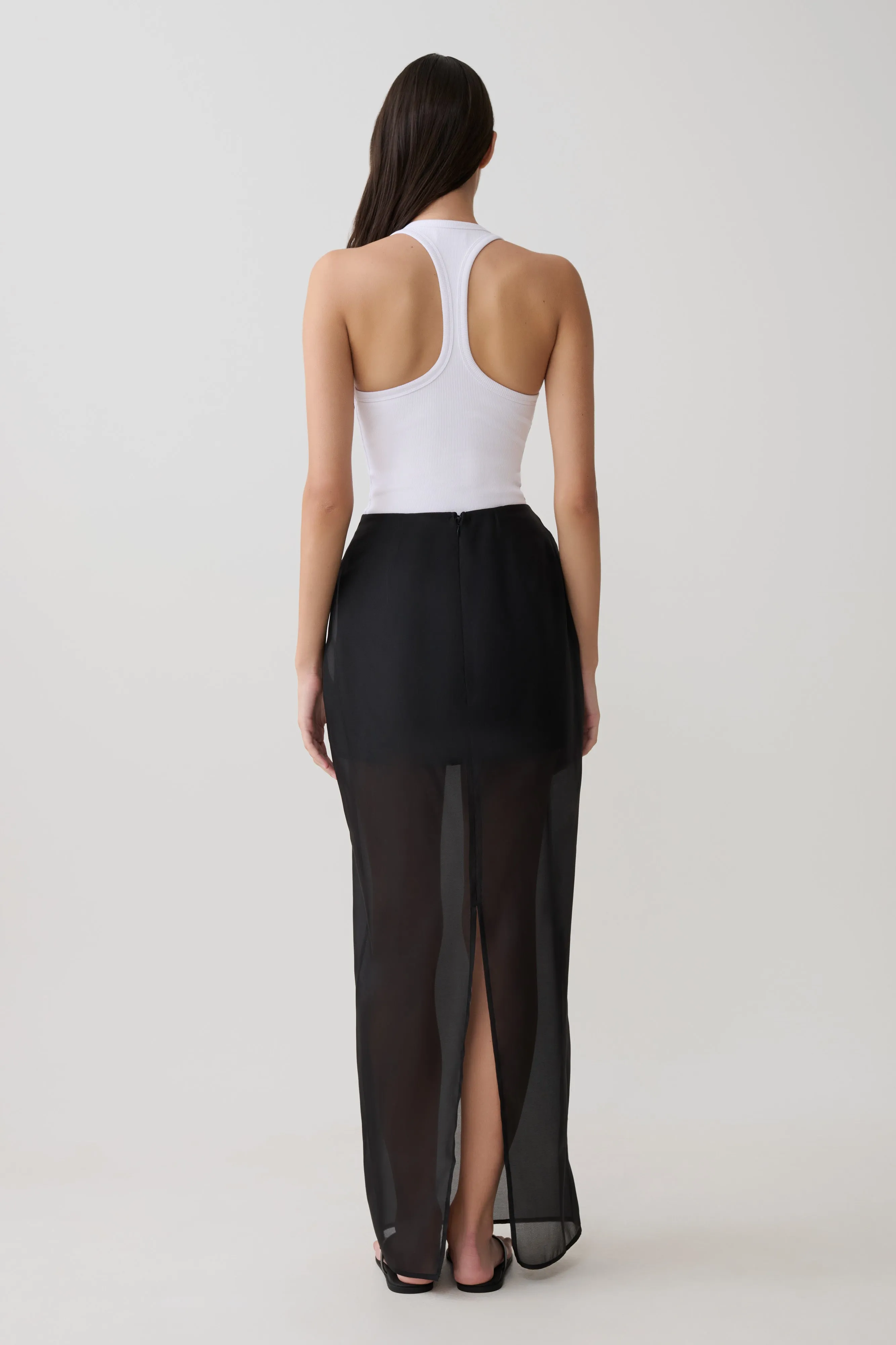 Ximena Organza Maxi Skirt - Black sold by Meshki product image thumbnail 2