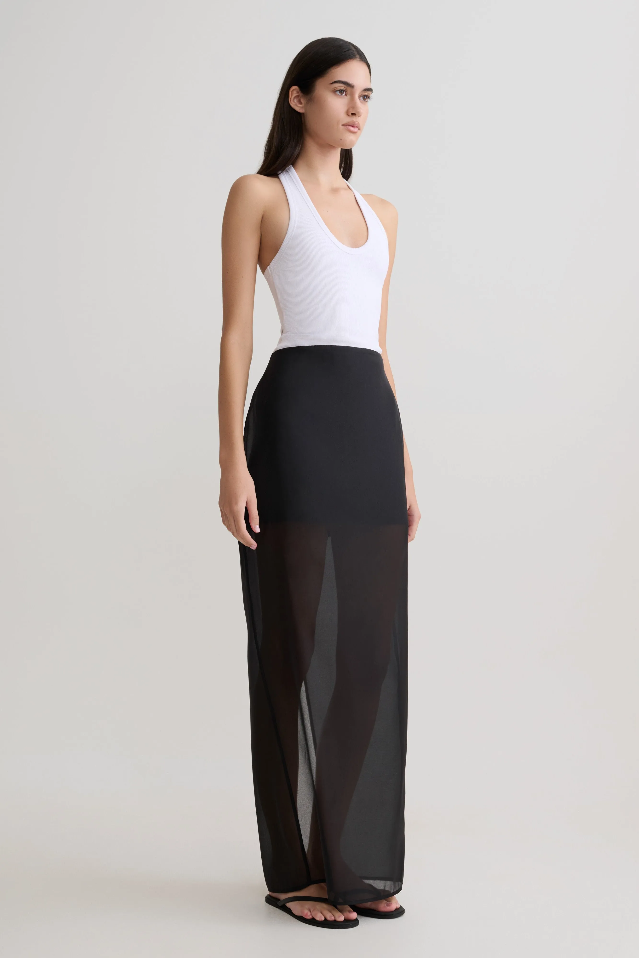 Ximena Organza Maxi Skirt - Black sold by Meshki product image thumbnail 3