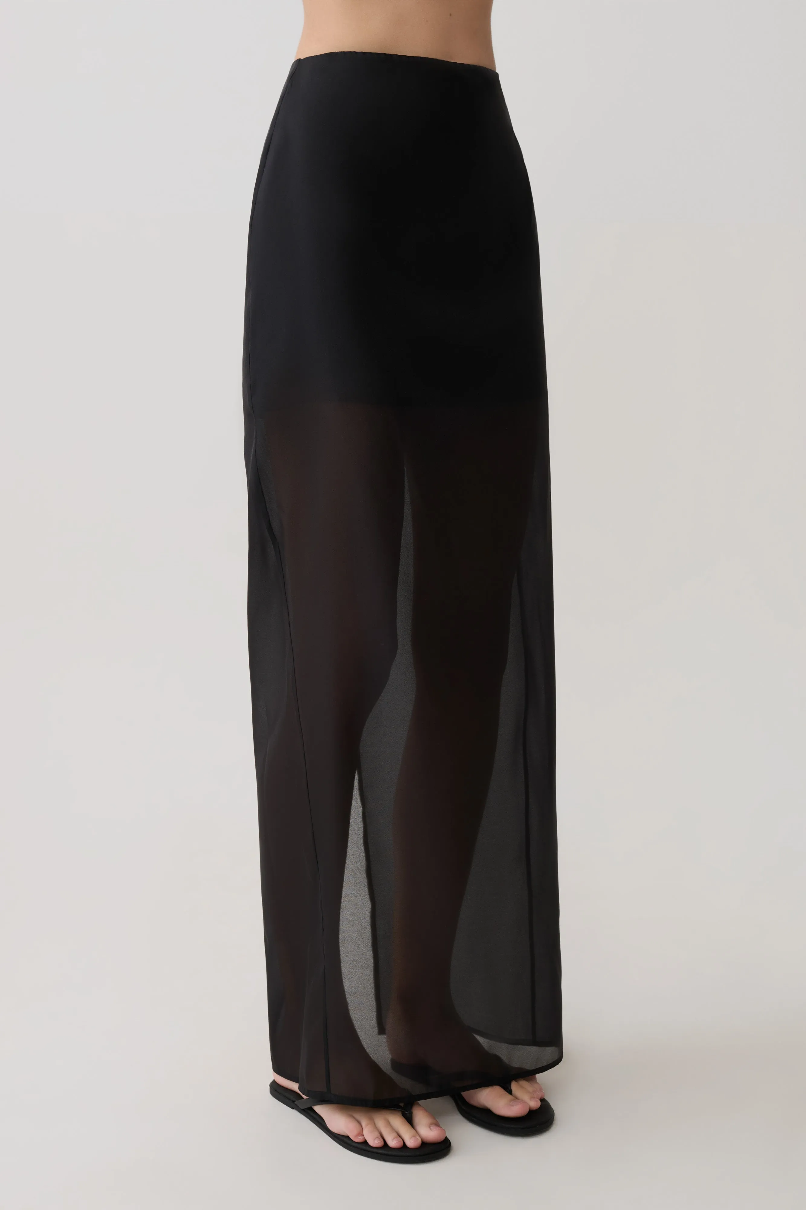 Ximena Organza Maxi Skirt - Black sold by Meshki product image thumbnail 4