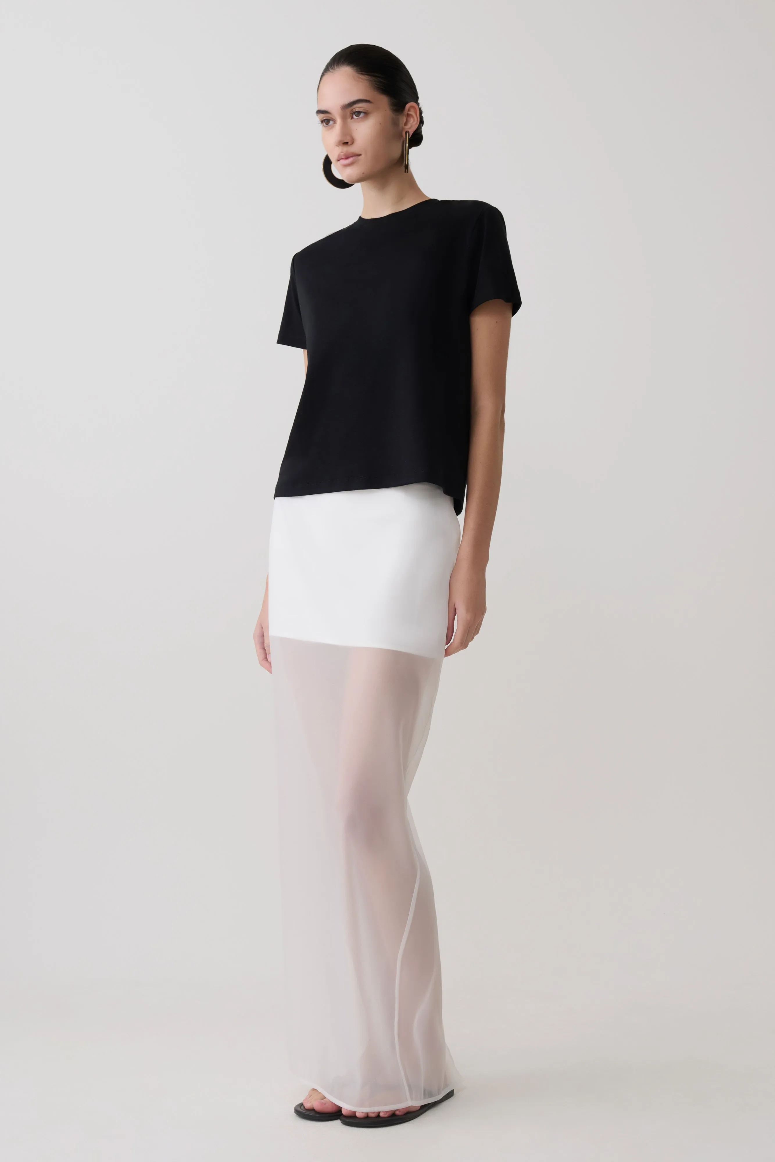Ximena Organza Maxi Skirt - White sold by Meshki product image thumbnail 4