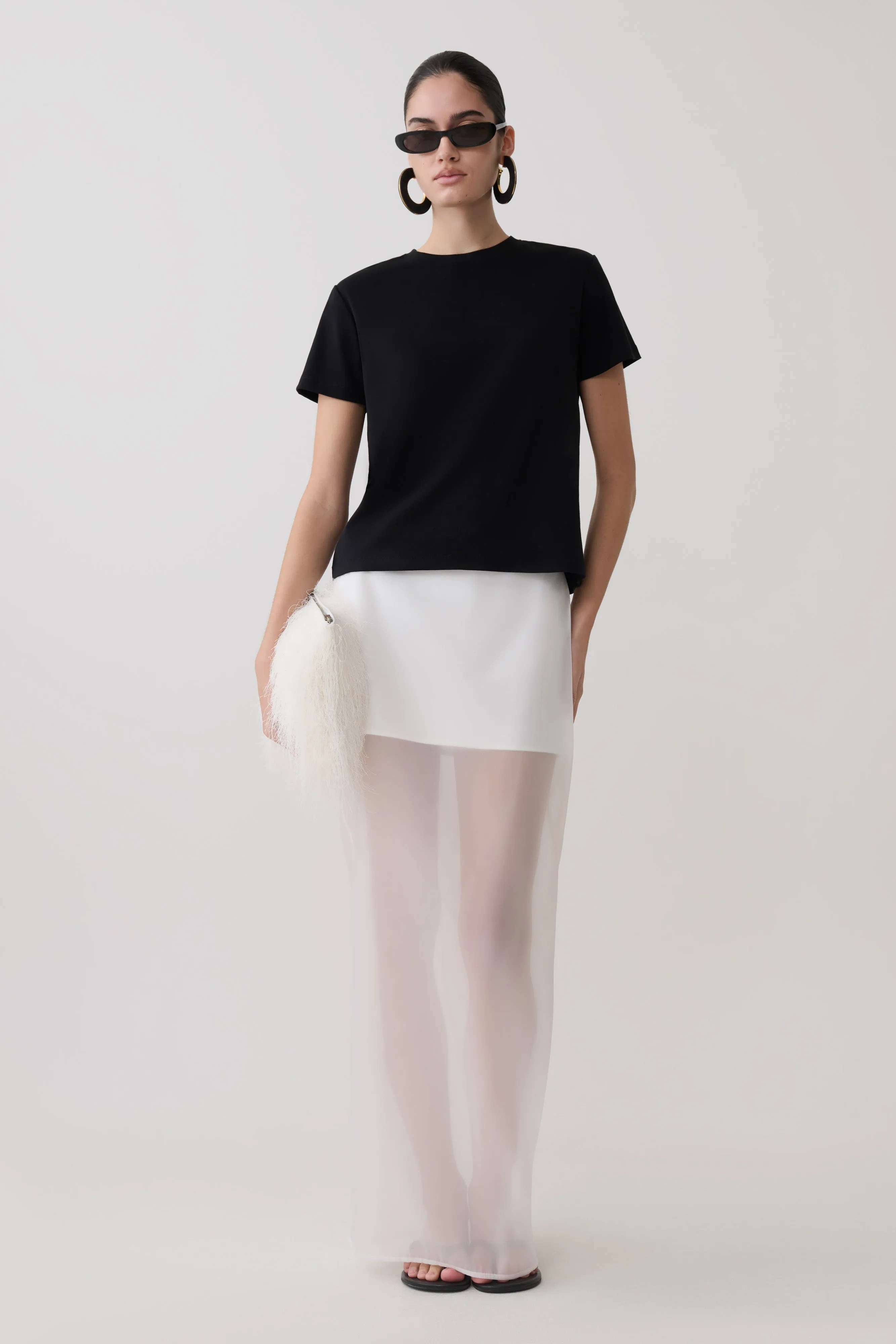 Ximena Organza Maxi Skirt - White sold by Meshki product image thumbnail 5