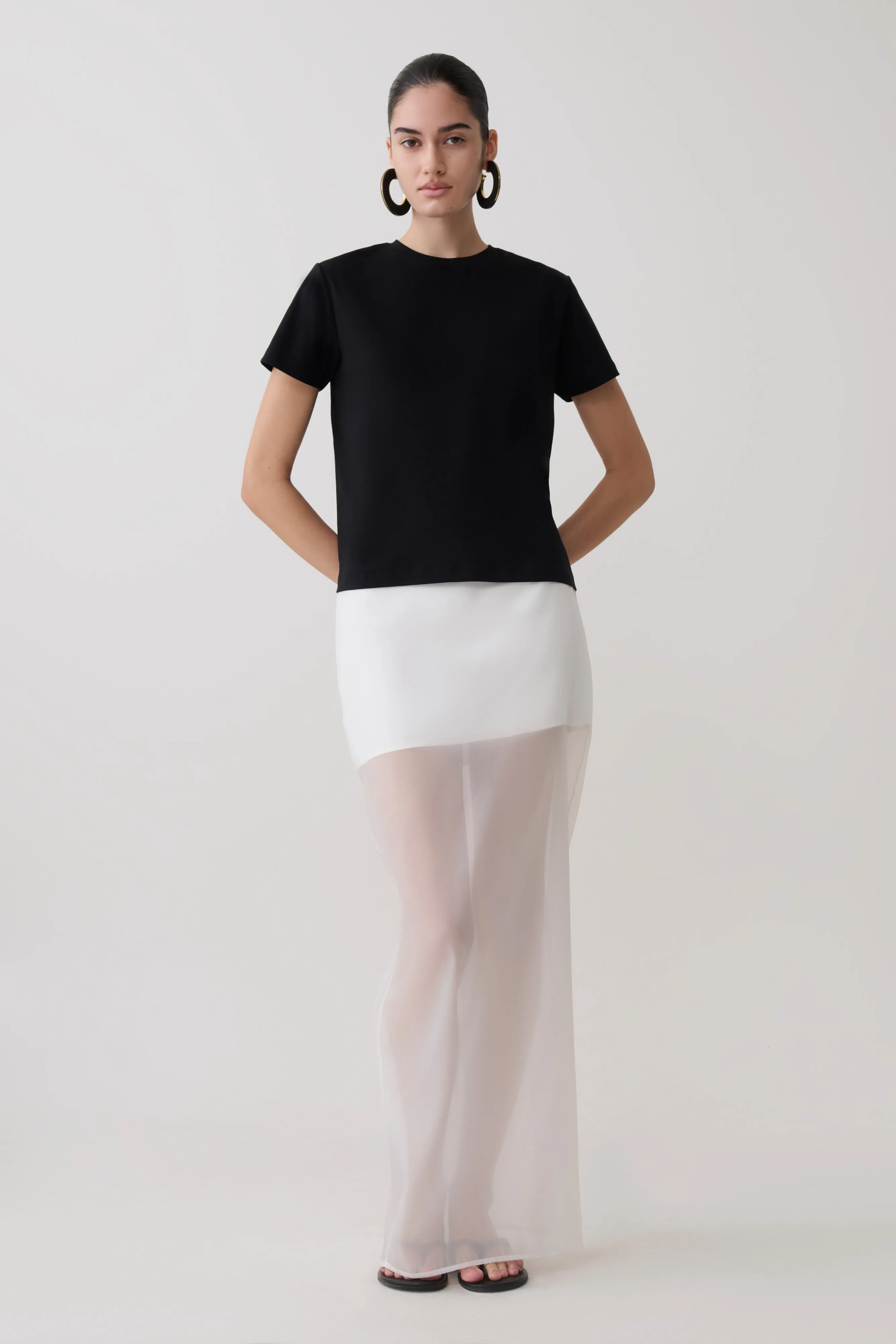 Ximena Organza Maxi Skirt - White sold by Meshki product image thumbnail 3