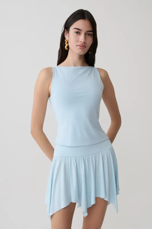 Nicolette Sleeveless Tank Top - Pale Blue made by Meshki