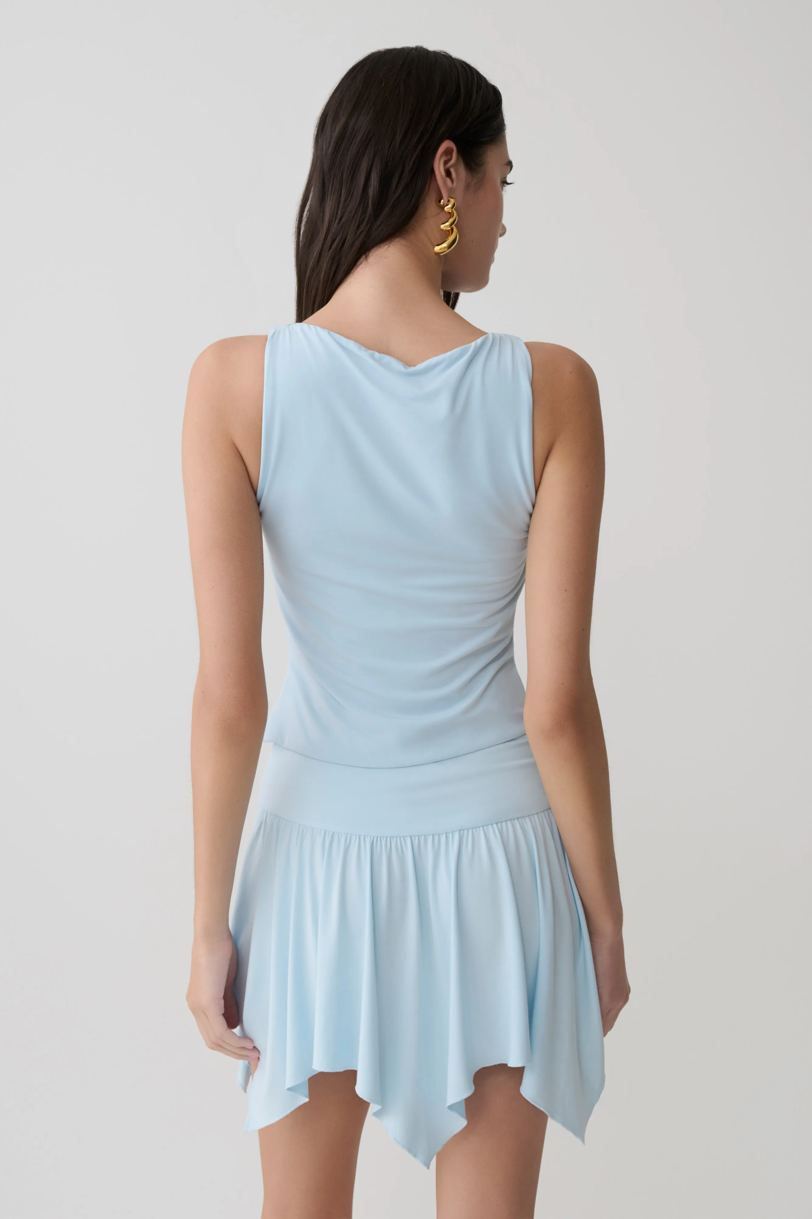 Nicolette Sleeveless Tank Top - Pale Blue sold by Meshki product image thumbnail 2
