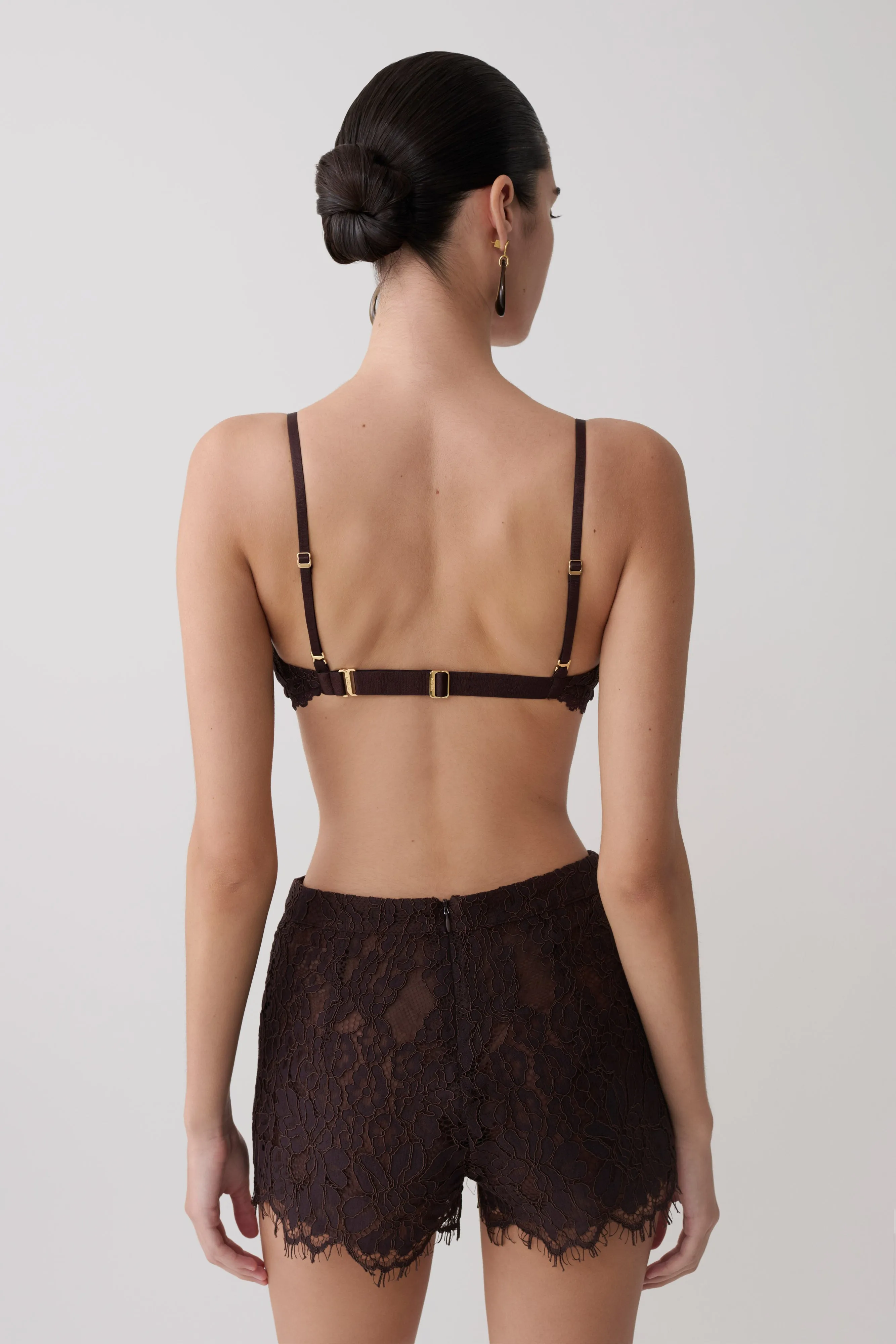 Gigi Lace Bralette - Dark Chocolate sold by Meshki product image thumbnail 2