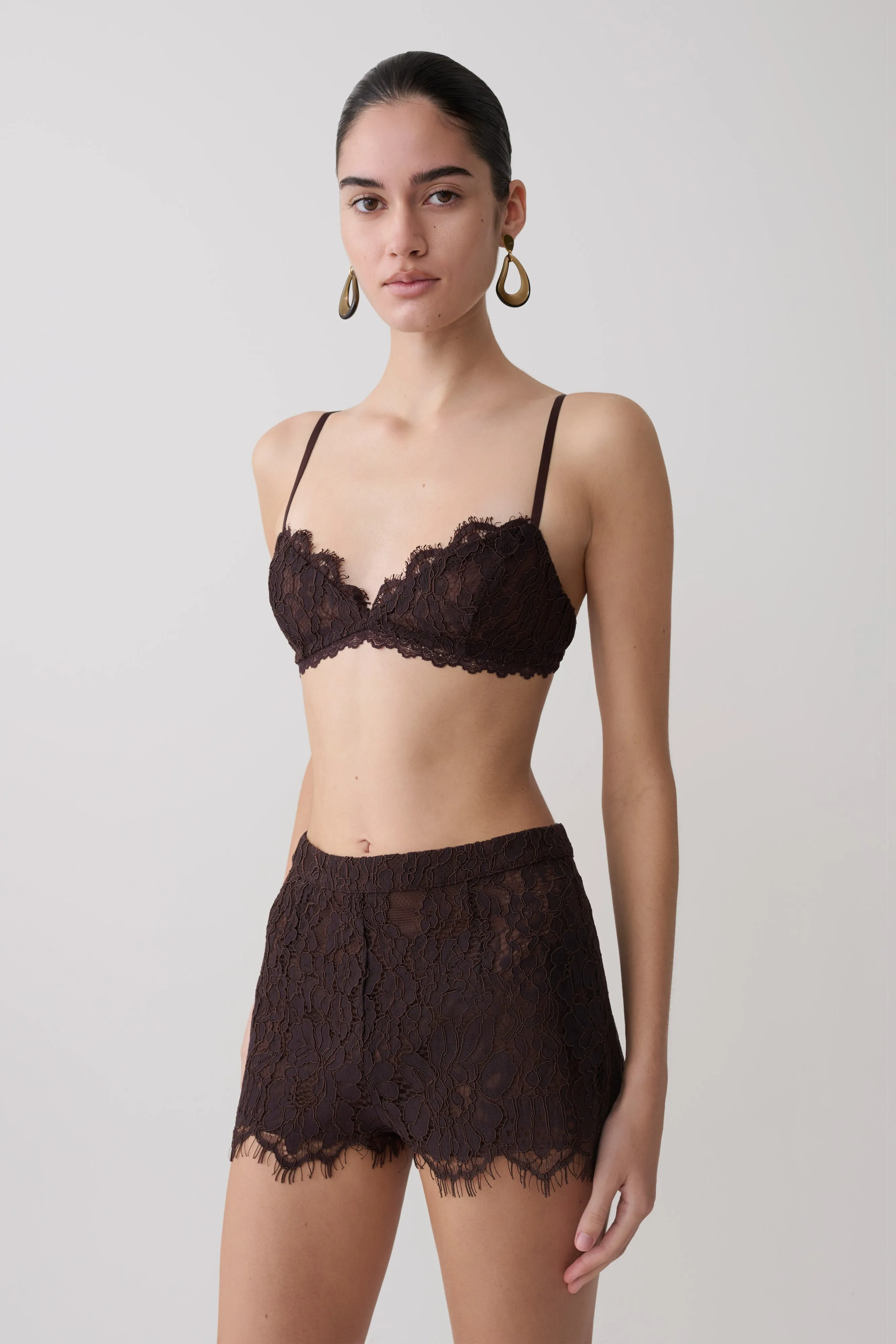 Gigi Lace Bralette - Dark Chocolate sold by Meshki product image thumbnail 4