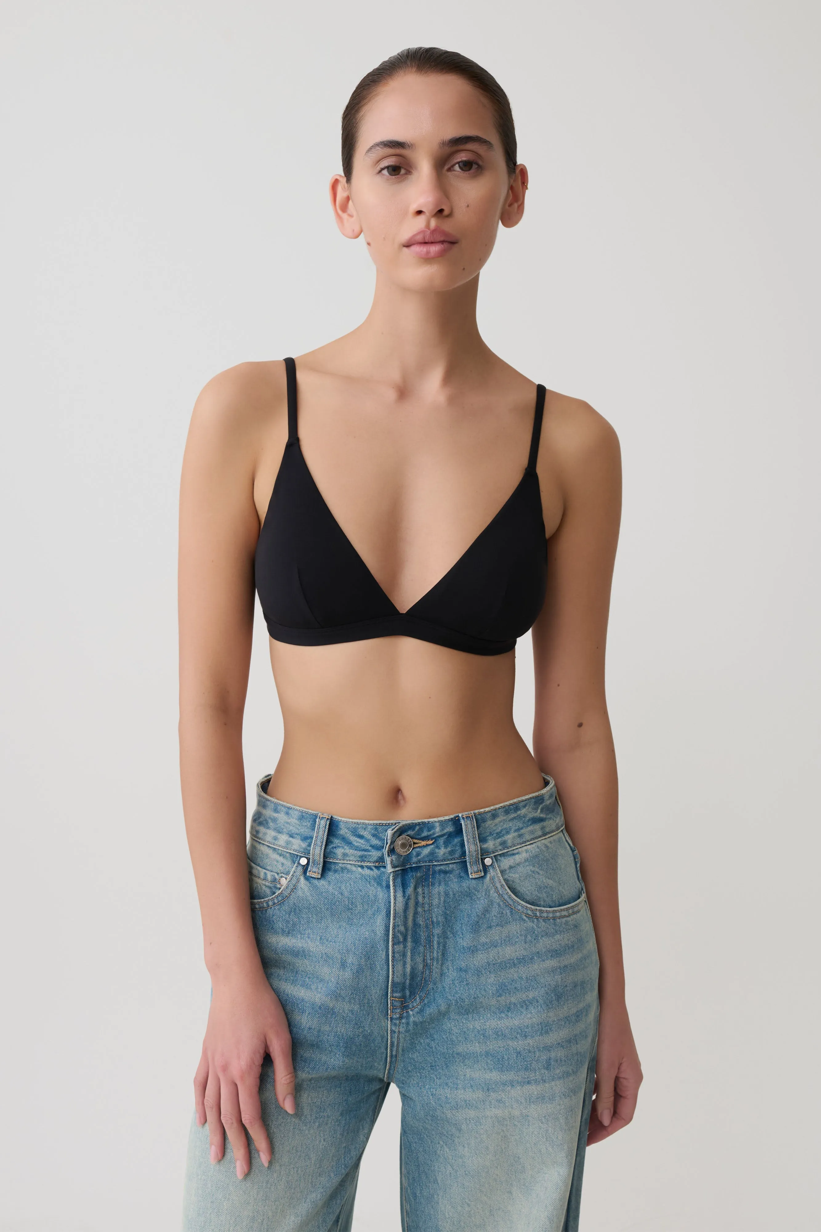 Kels Micro Triangle Bralette - Black sold by Meshki product image thumbnail 3