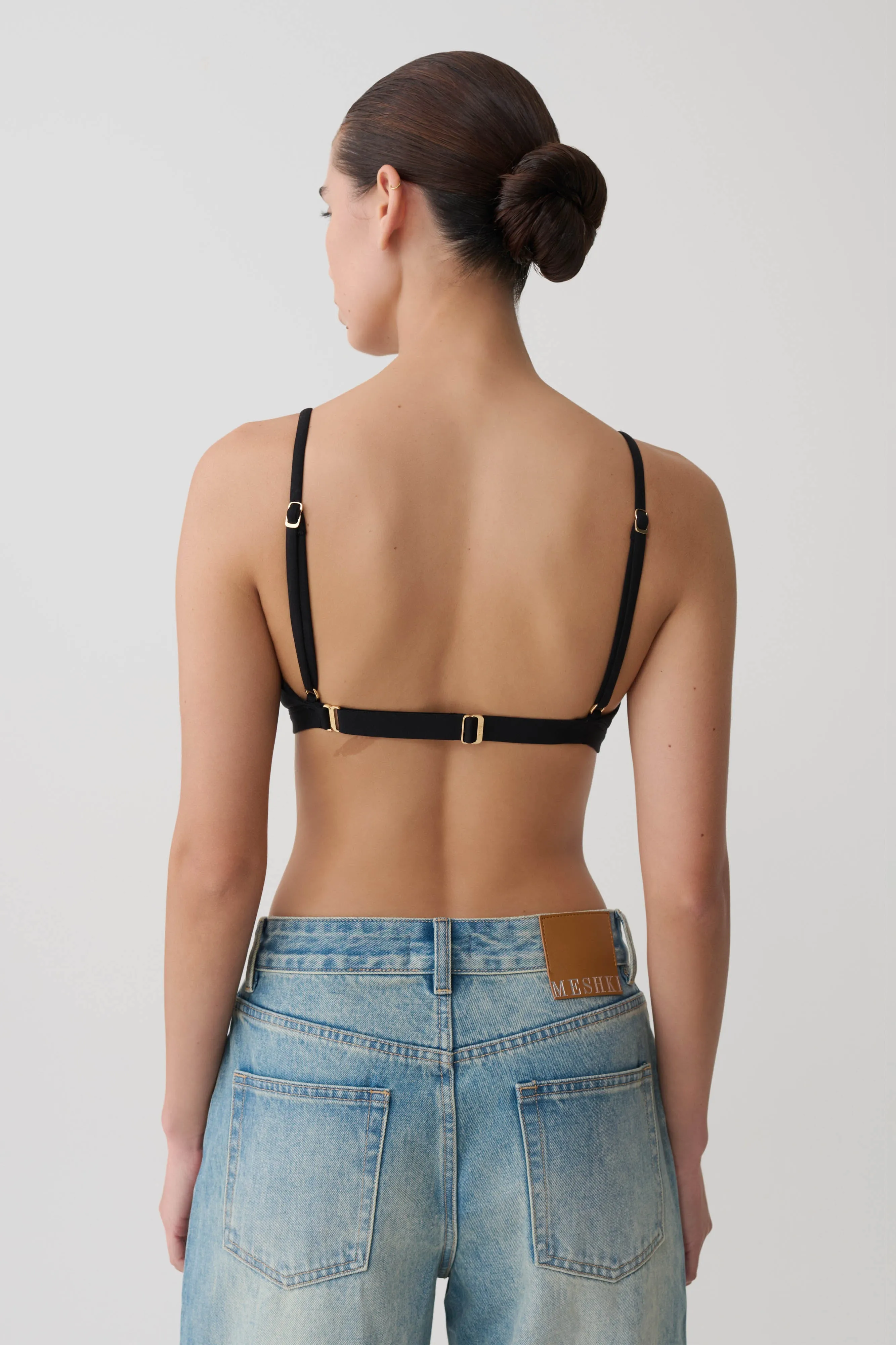 Kels Micro Triangle Bralette - Black sold by Meshki product image thumbnail 2