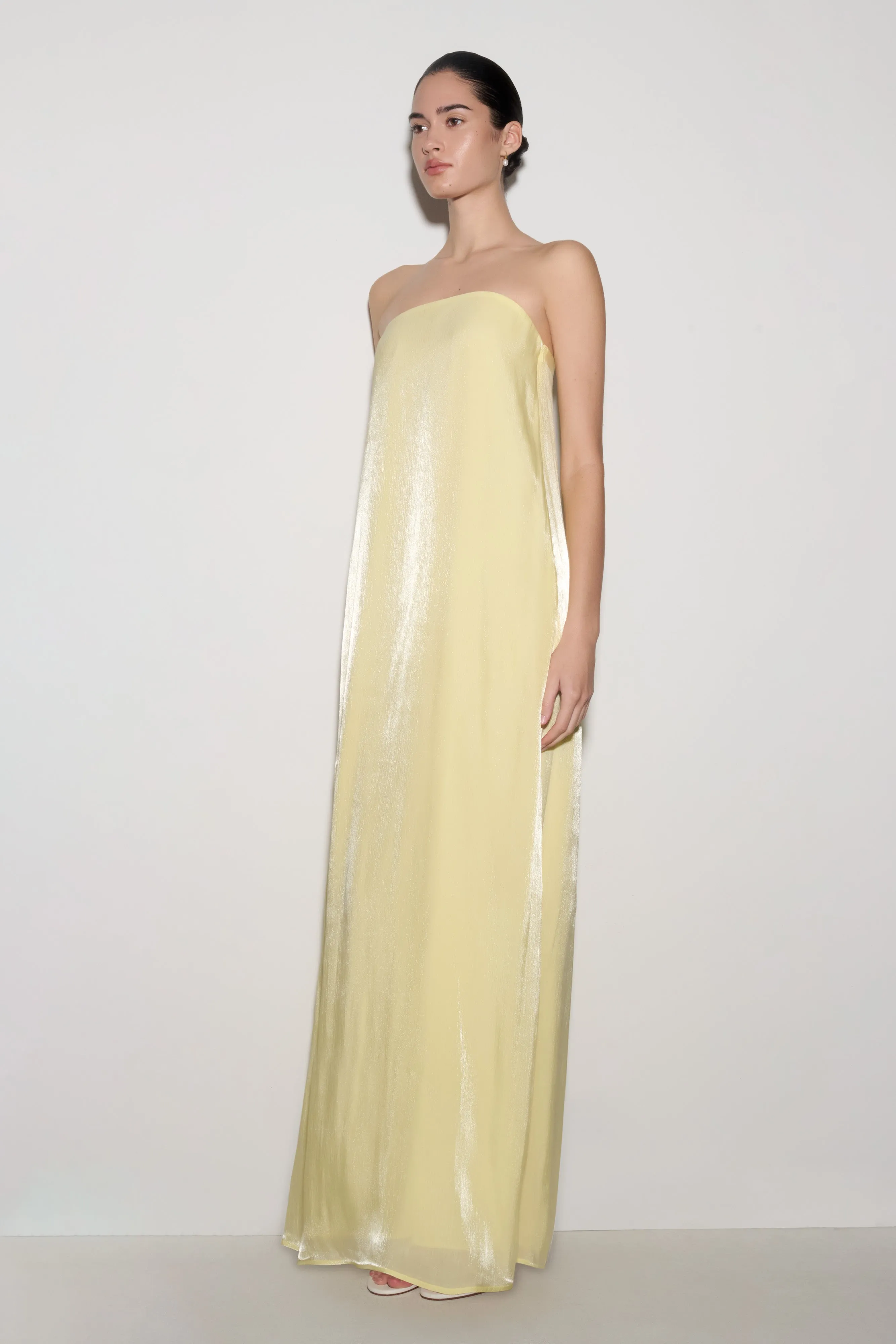 Olivia Strapless Maxi Dress - Lemon sold by Meshki product image thumbnail 2