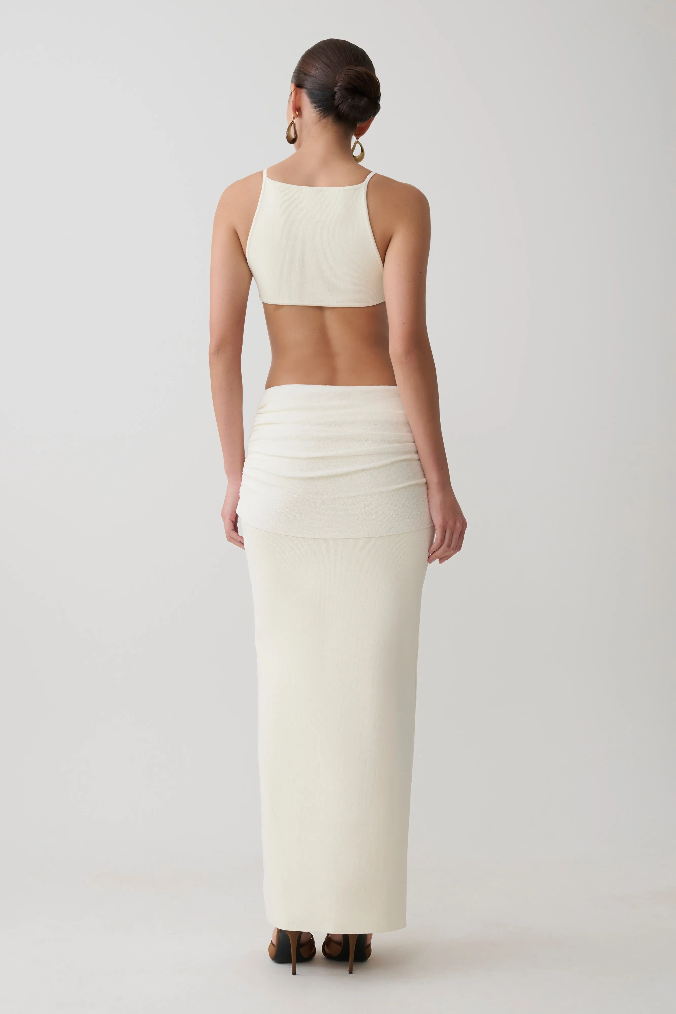 Nathaelie Sleeveless Maxi Dress - White sold by Meshki product image thumbnail 2