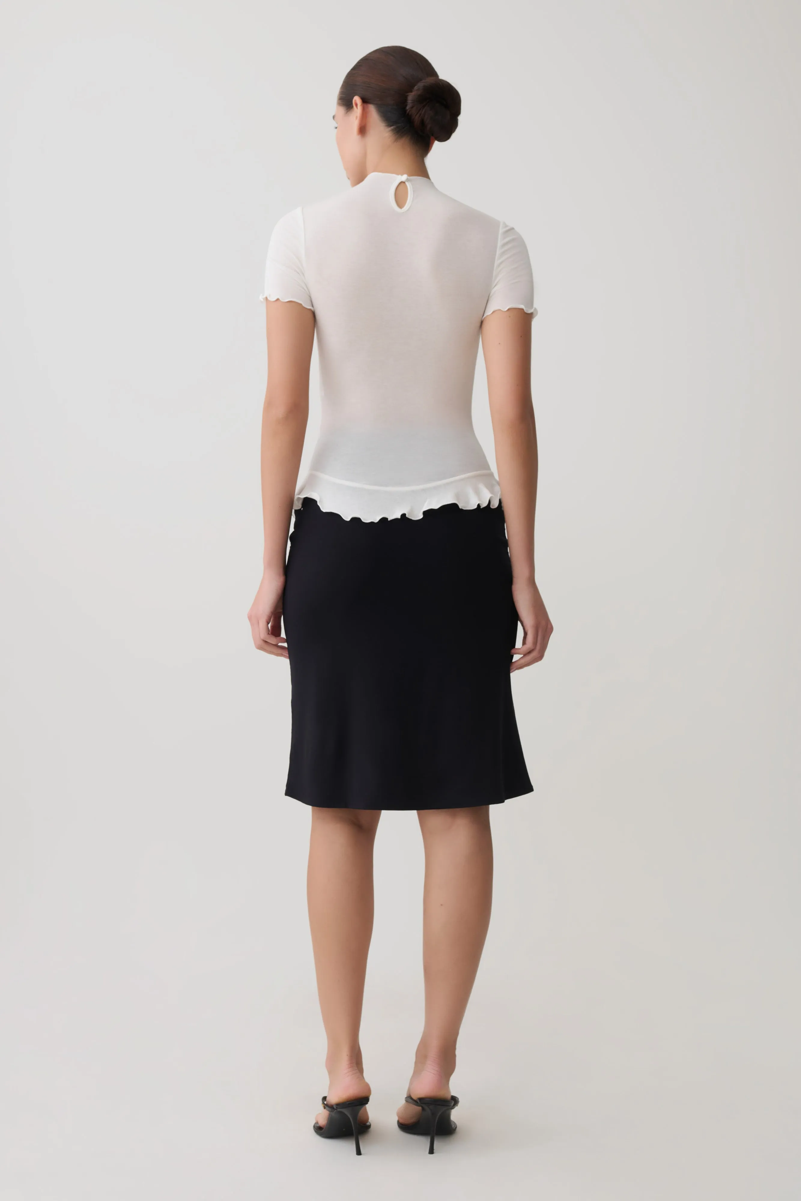 Nira Short Sleeve Ruffle Top - White sold by Meshki product image thumbnail 5