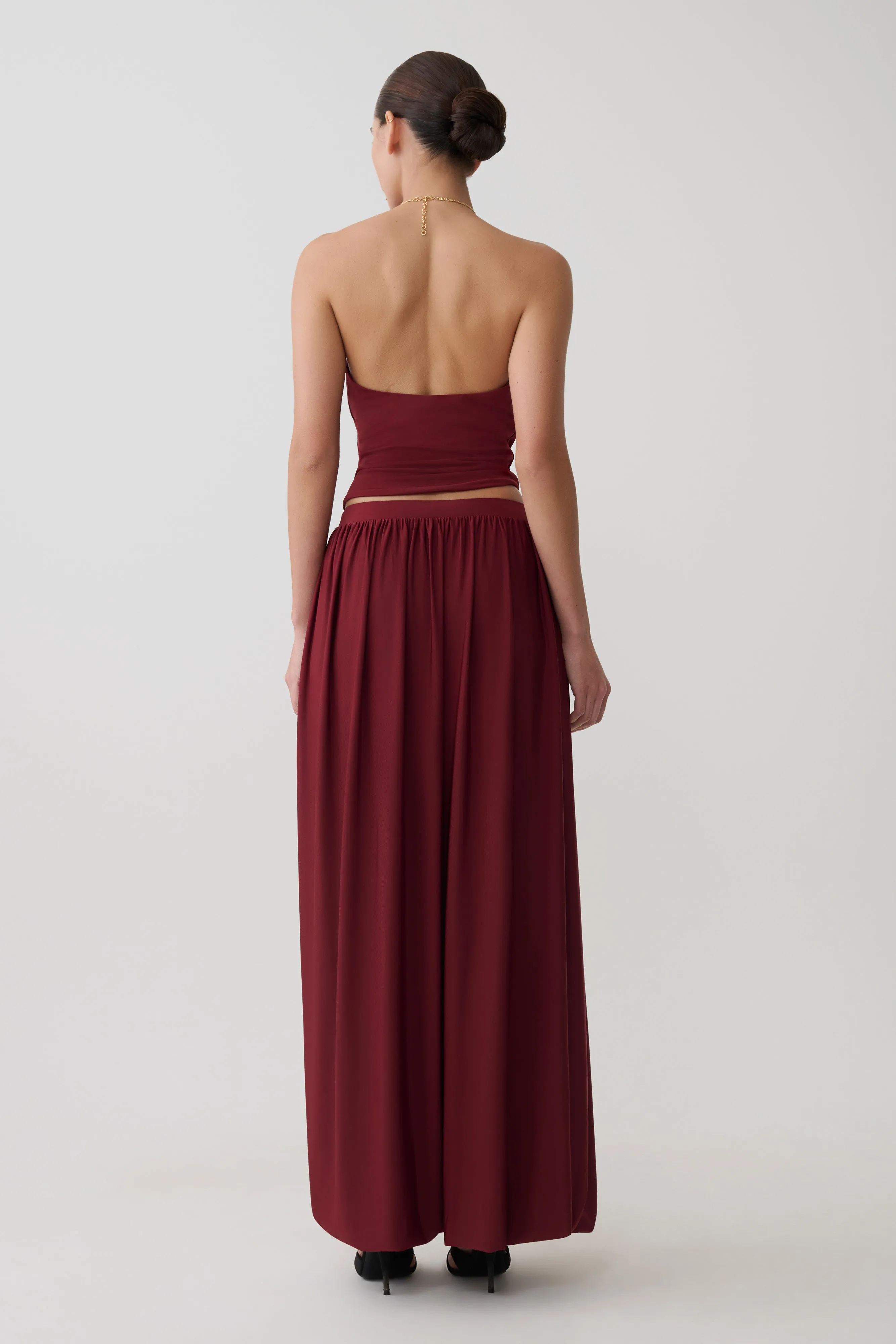 Banks Halter Neck Top With Hardware - Wine sold by Meshki product image thumbnail 5