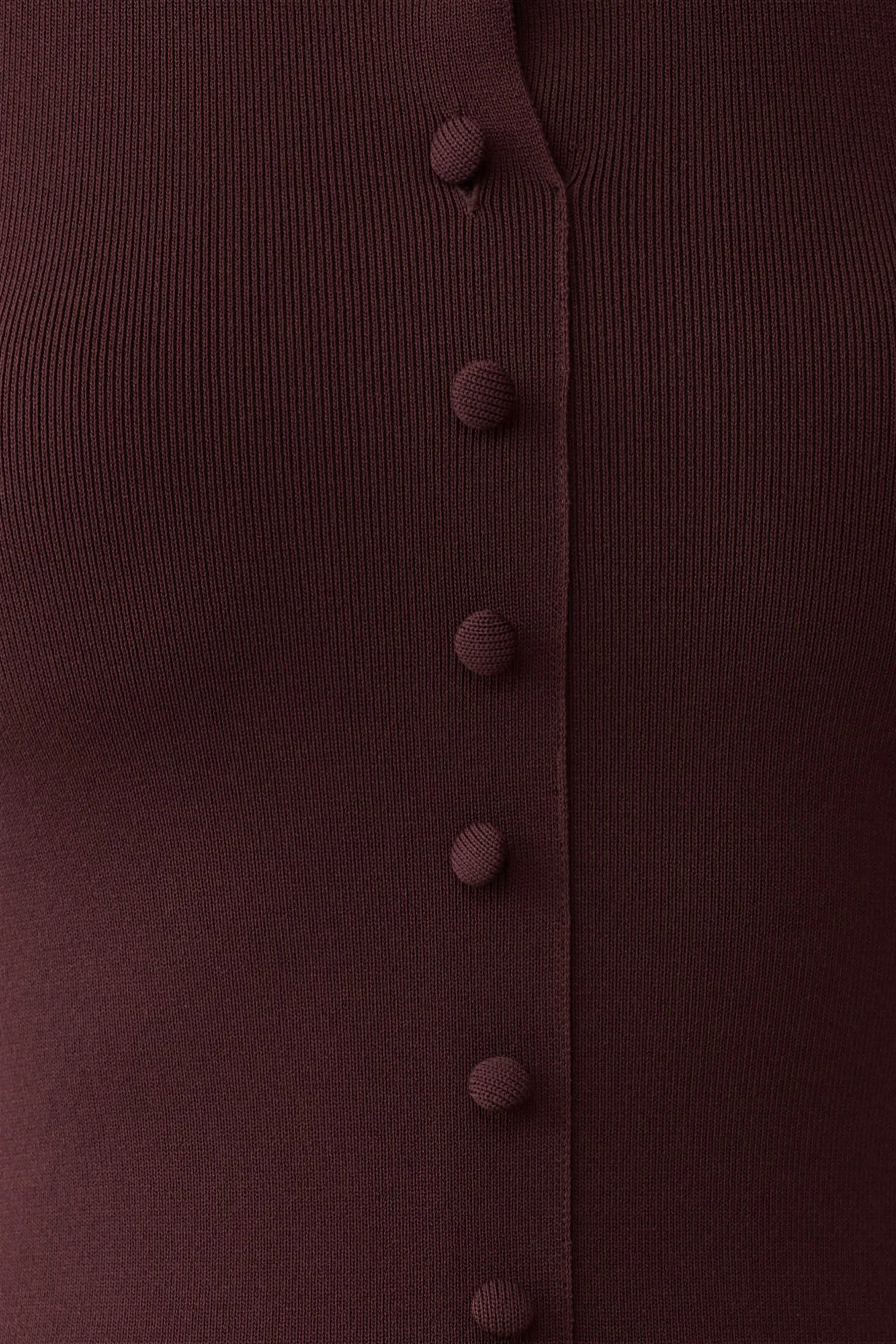 Rebena Pleated Midi Dress - Chocolate sold by Meshki product image thumbnail 4