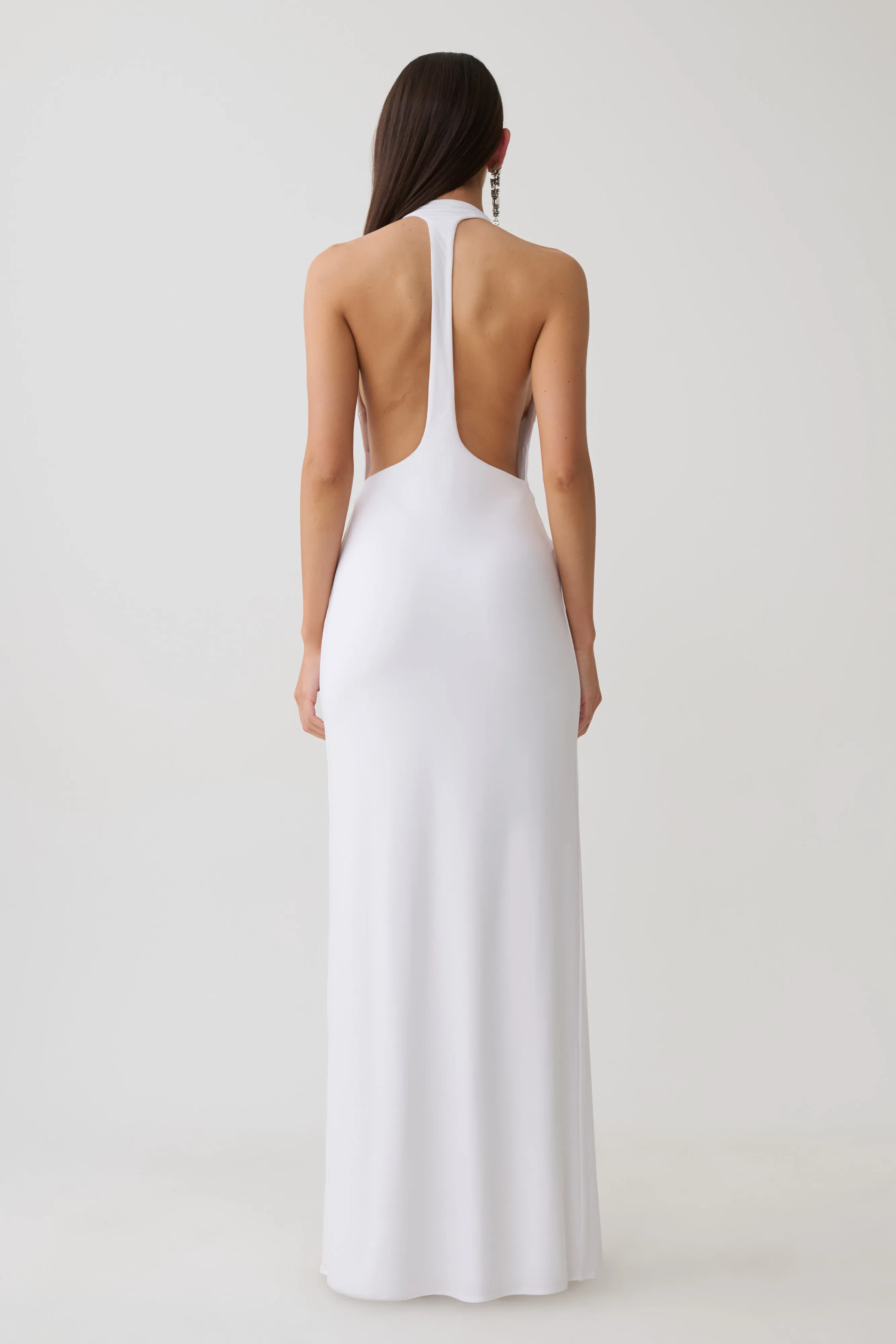 Halley Back T-Strap Maxi Dress - White sold by Meshki product image thumbnail 4