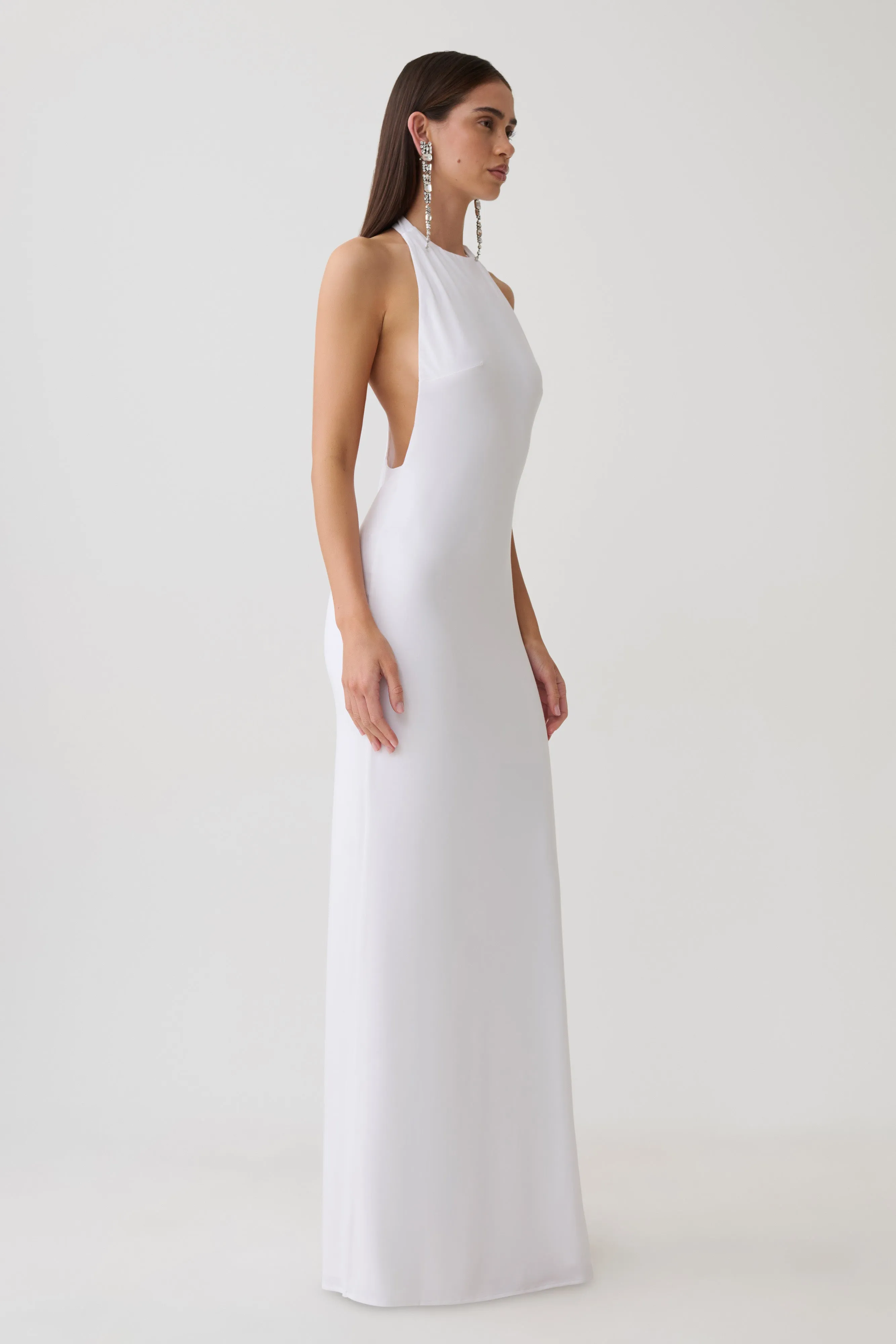 Halley Back T-Strap Maxi Dress - White sold by Meshki product image thumbnail 5