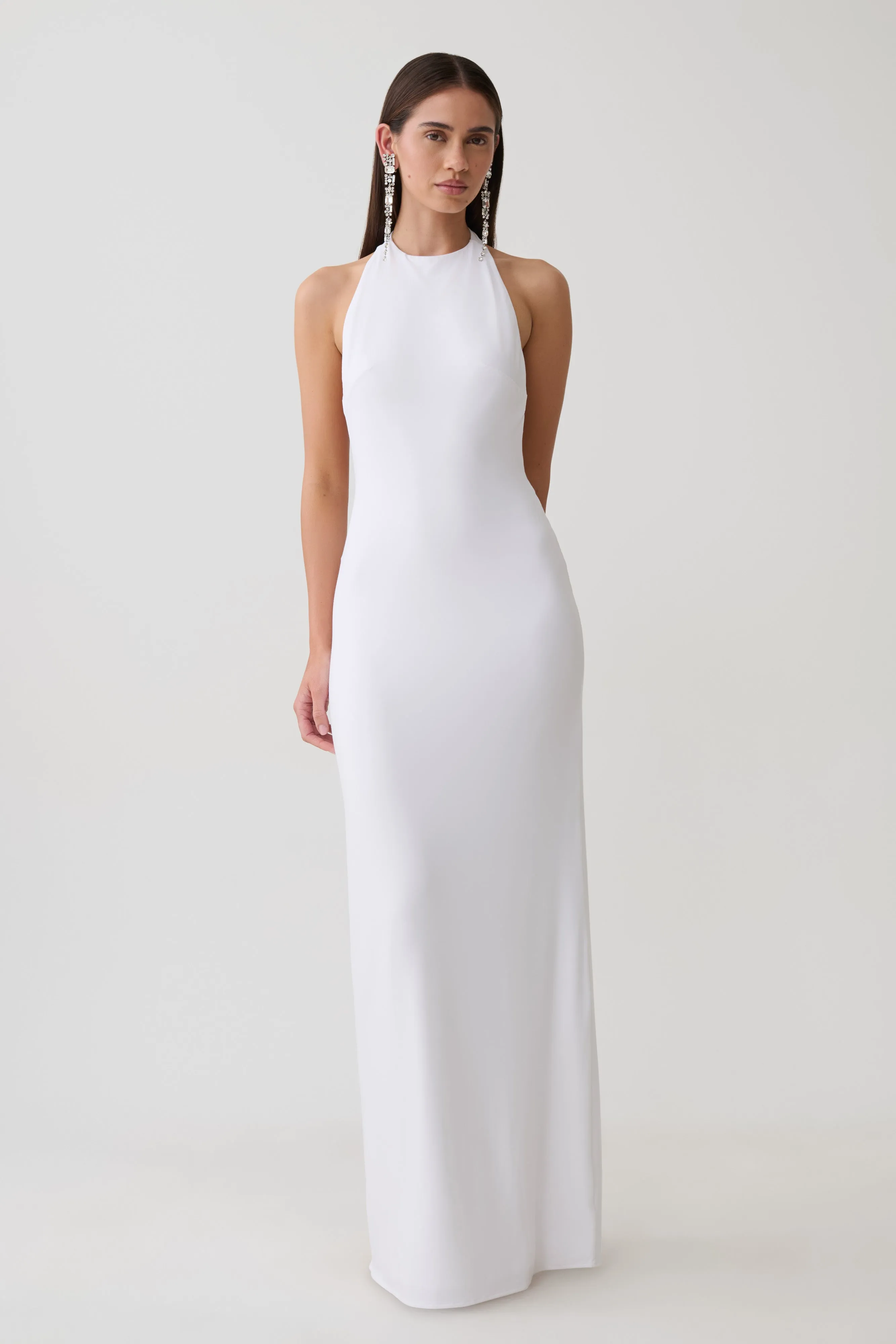 Halley Back T-Strap Maxi Dress - White sold by Meshki product image thumbnail 2