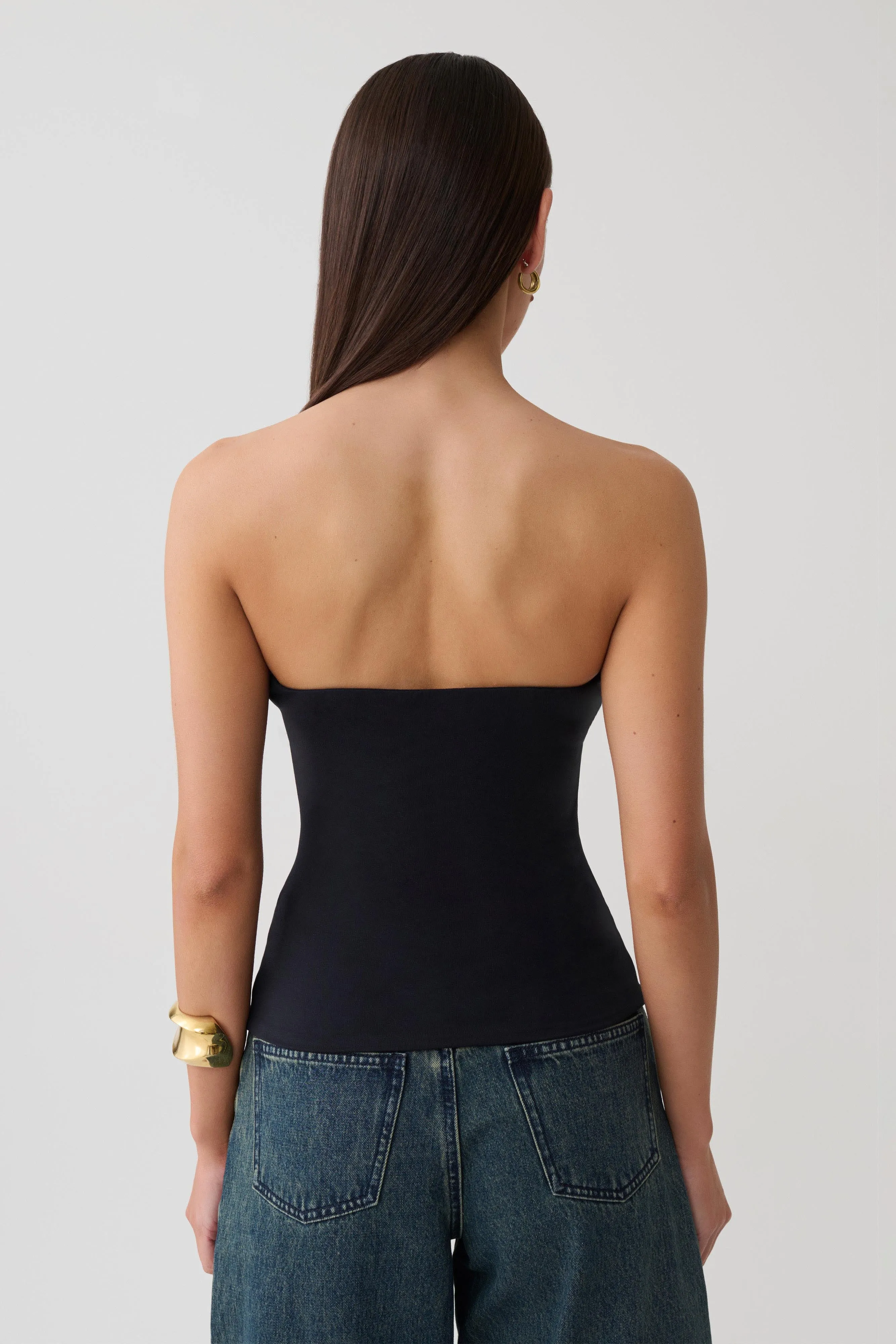 Harley Strapless Bandeau Top - Black sold by Meshki product image thumbnail 2