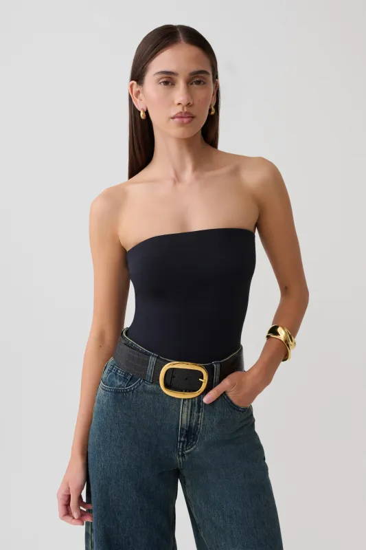 Harley Strapless Bandeau Top - Black made by Meshki
