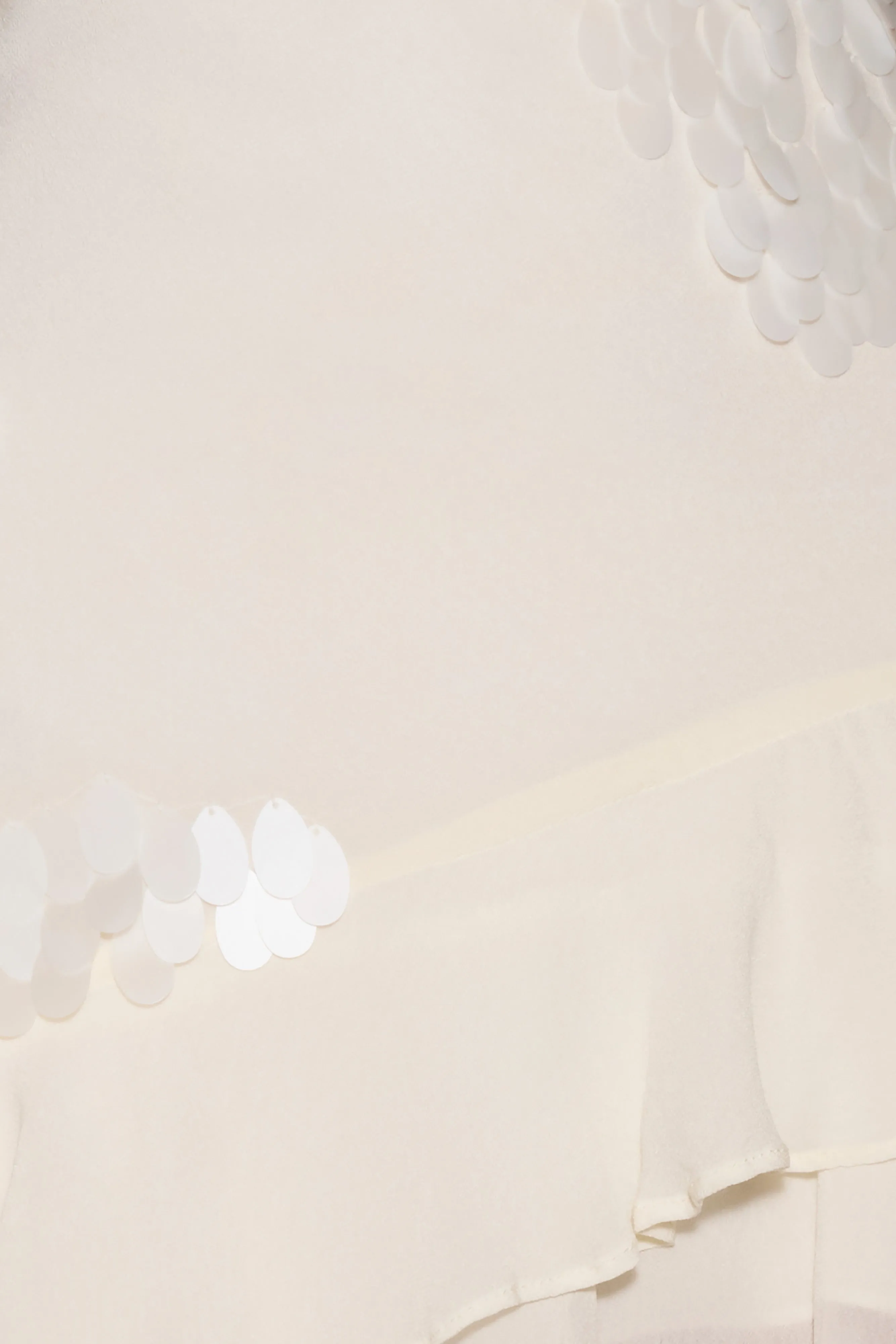 Aaliyah Sequin & Chiffon Mini Dress - Ivory sold by Meshki product image thumbnail 4