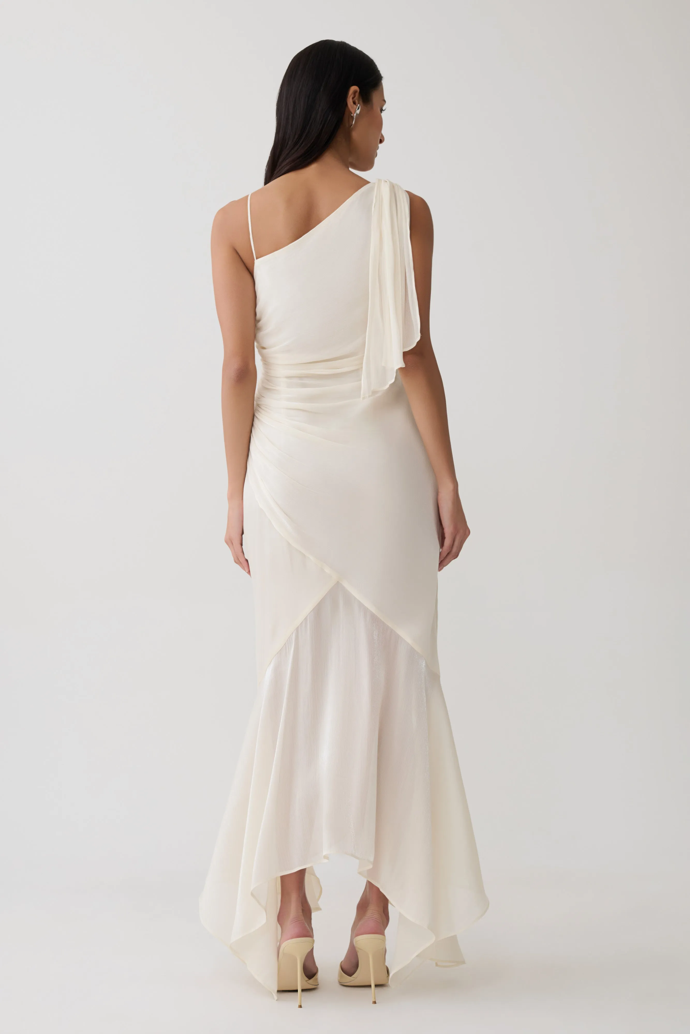 Edith Draped Maxi Dress - Ivory sold by Meshki product image thumbnail 2