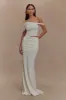 Irene Gathered Knit Top - Ivory sold by Meshki