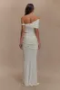 Irene Gathered Knit Maxi Skirt - Ivory sold by Meshki