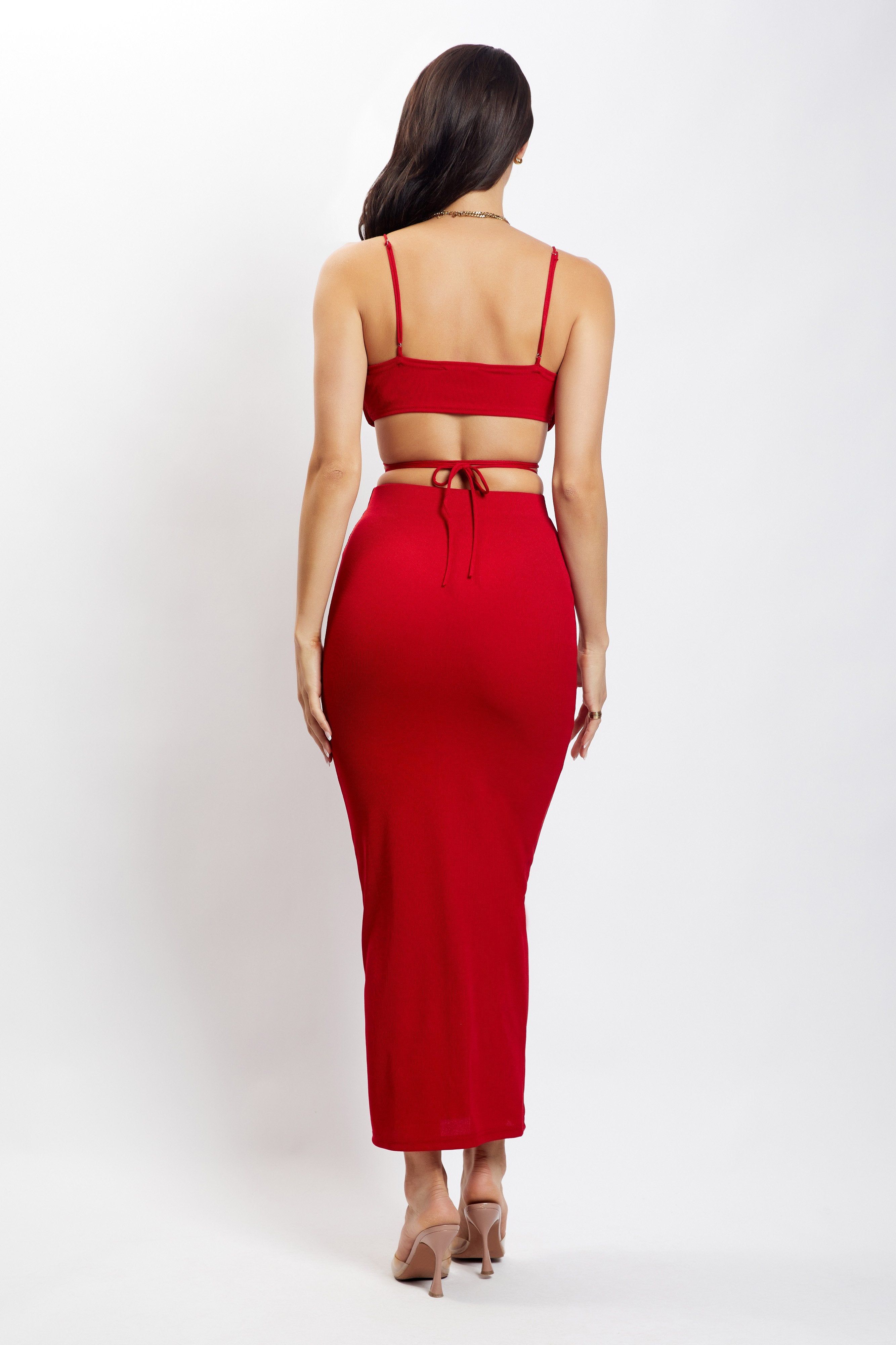 Suzie Triangle Bralette - Chilli Pepper sold by Meshki product image thumbnail 4