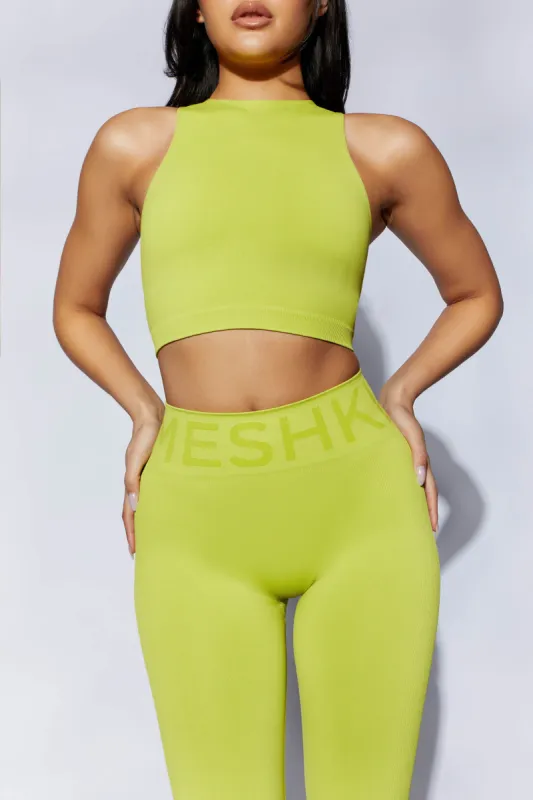 Pippa Racer Tank Top - Lime Green sold by Meshki