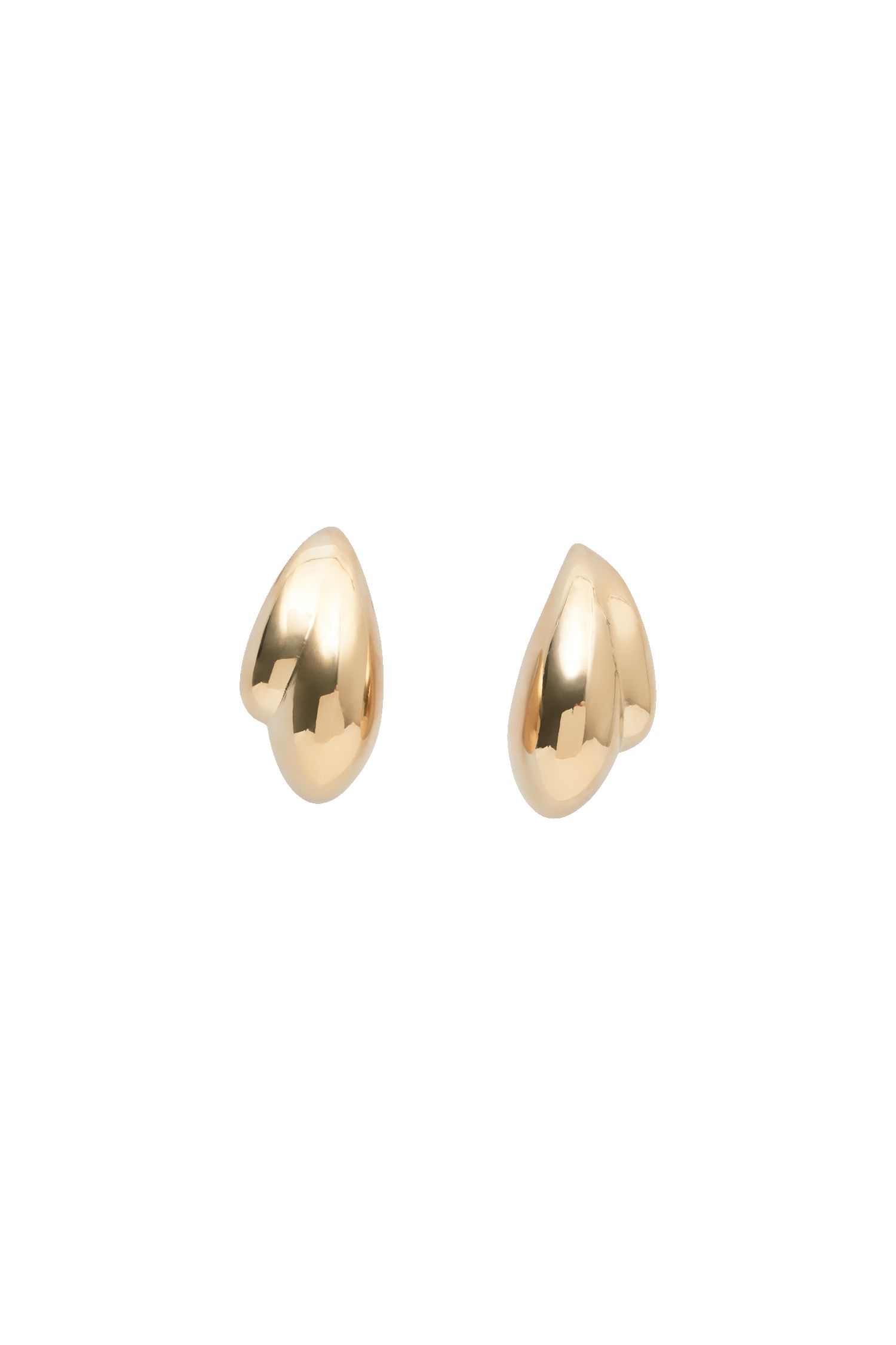 Zadie Double Teardrop Earrings - Gold sold by Meshki product image thumbnail 2
