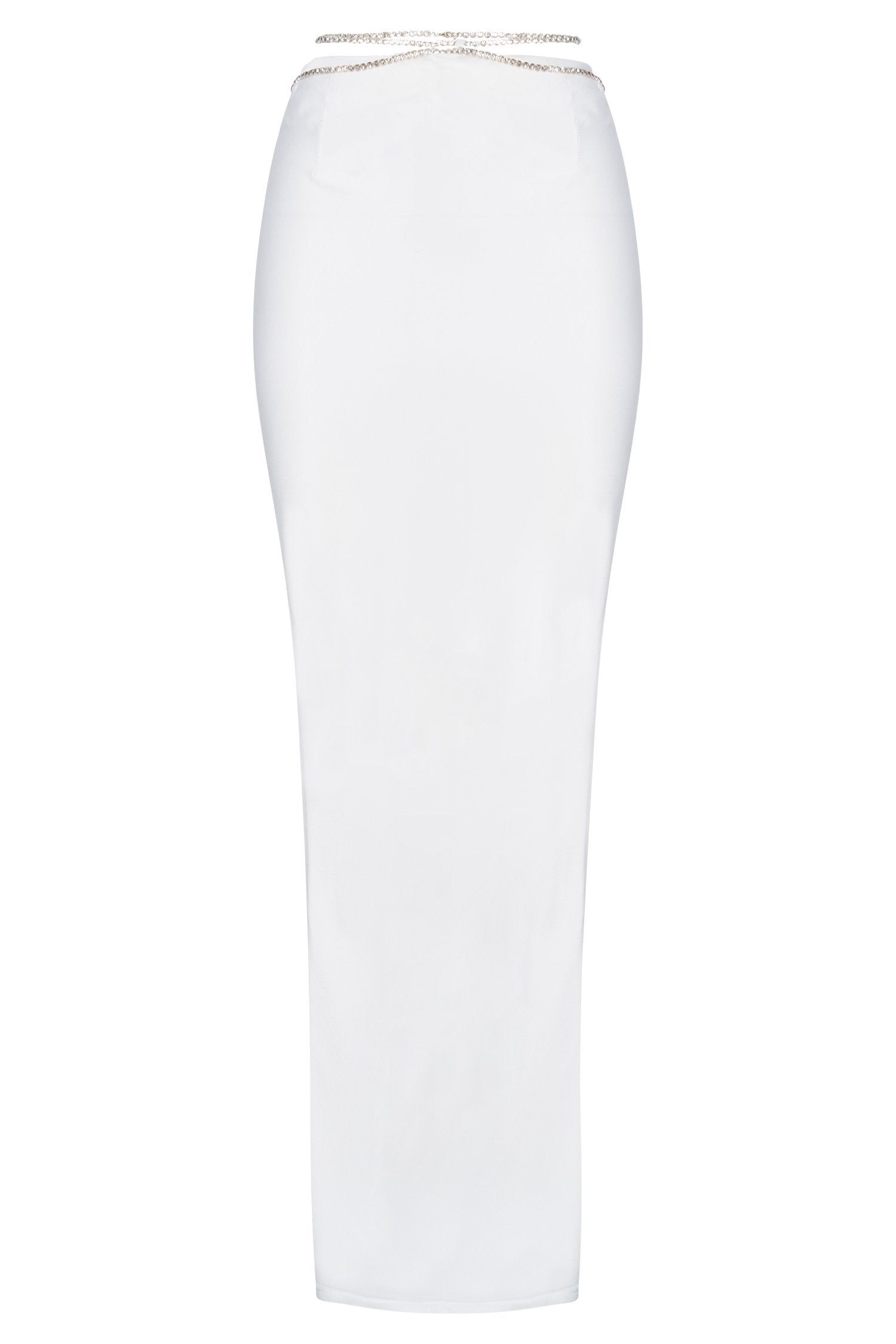 Dayana Diamante Maxi Skirt - White sold by Meshki product image thumbnail 8